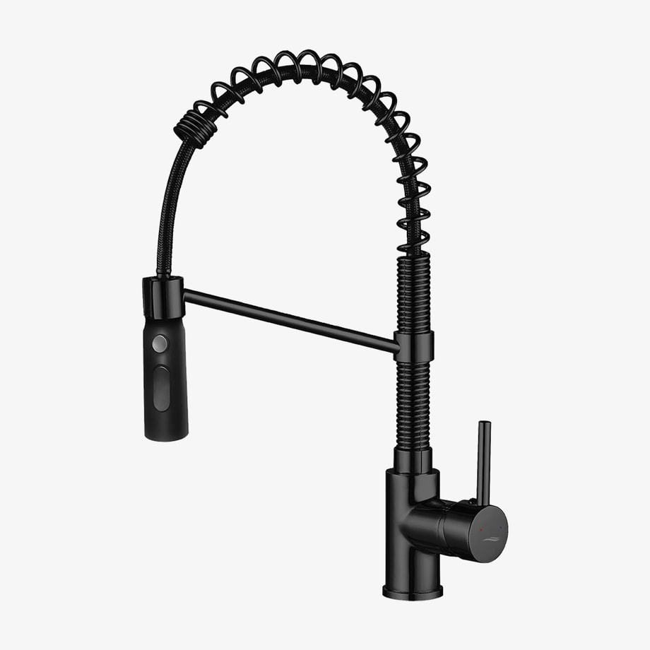 Bateria zlewozmywakowa z 3 strumieniami wody LAVEO SILVA nero - 1