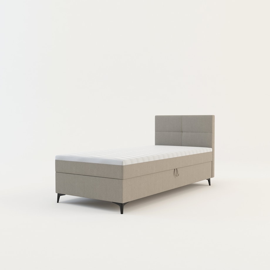 Łóżko kontynentalne beżowe MARY 90x200 cm - 1