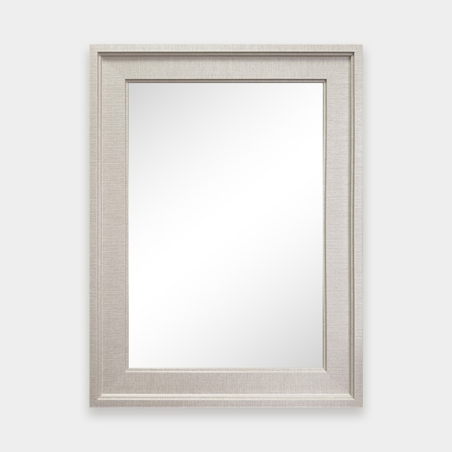 LINEN lustro 60X90 cm w beżowej ramie - 1