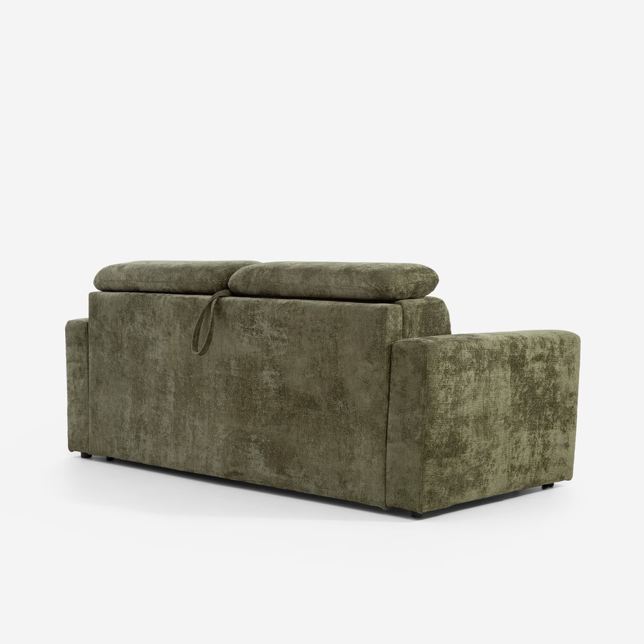 Sofa rozkładana 2,5-osobowa ciemnozielona BELVITO - 6