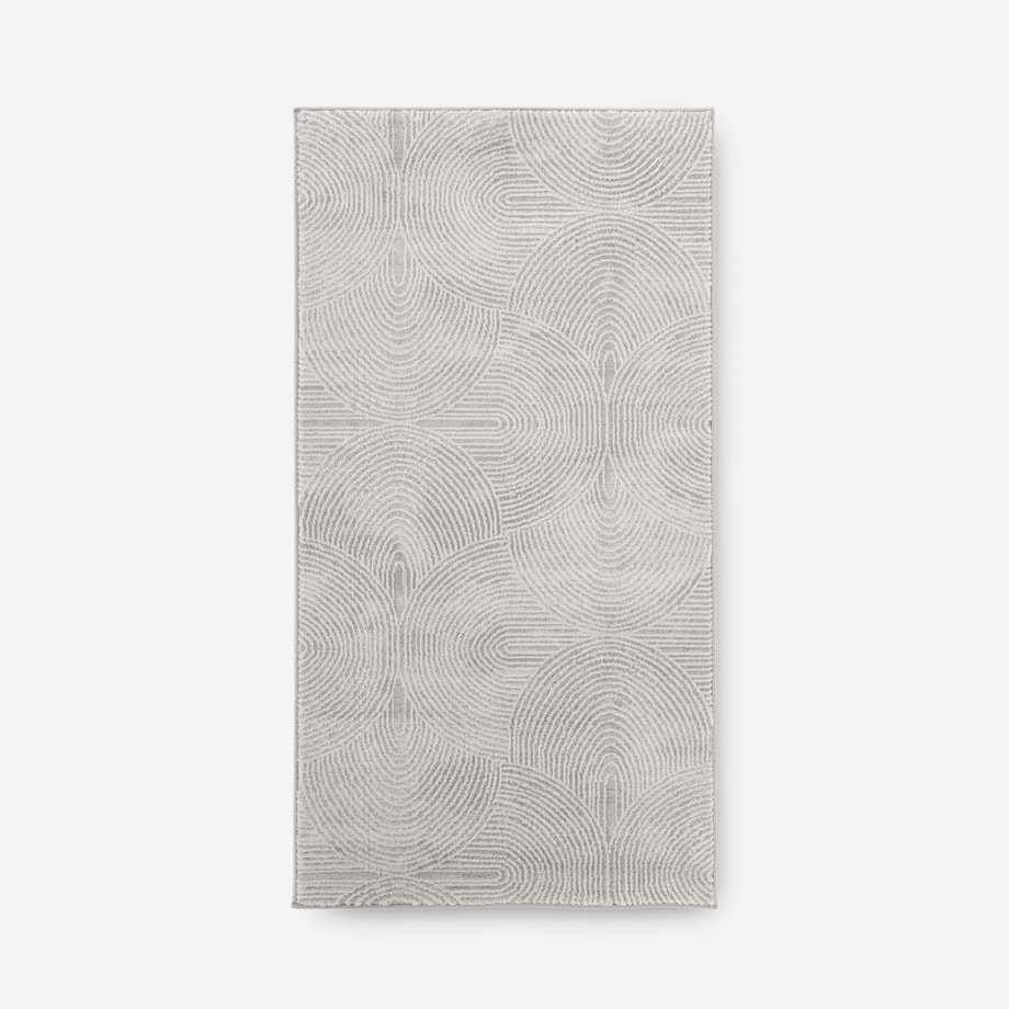 Dywan geometryczny HANOI, szary, 80x150 cm - 1
