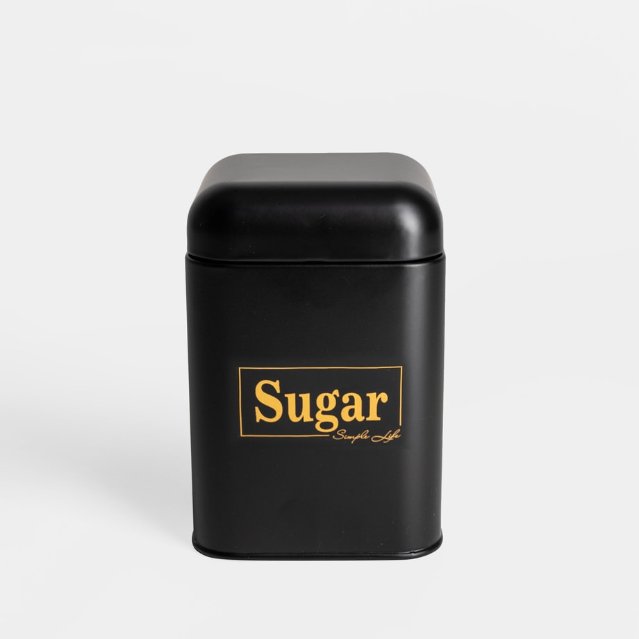 Pojemnik kuchenny czarny SUGAR 19 cm  - 1