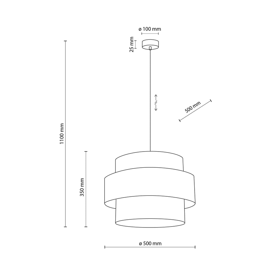 Lampa wisząca biała CALISTO 50 cm - 8
