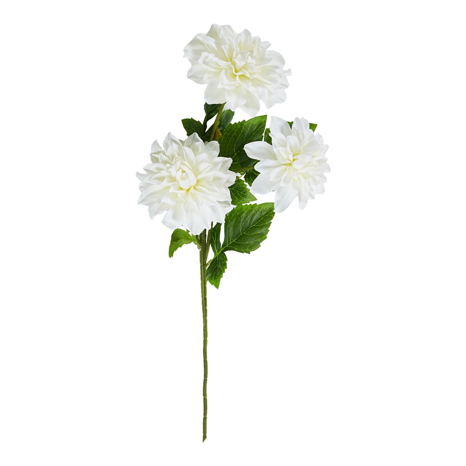 Sztuczny kwiat dalia biała 66 cm - 1
