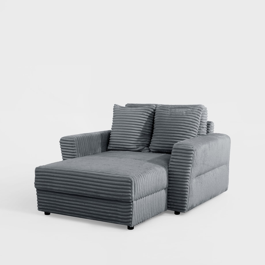 Fotel loveseat szary NOEMI - 1