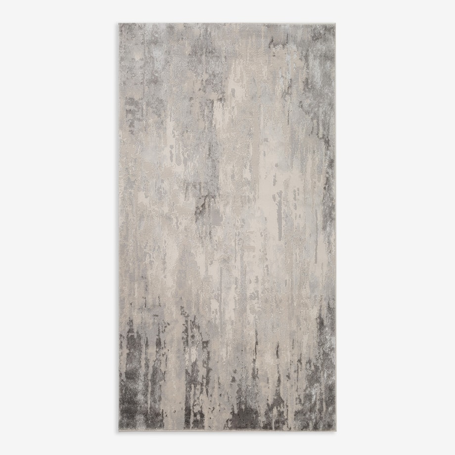Dywan przecierany szary BRONTE 80x150 cm - 1