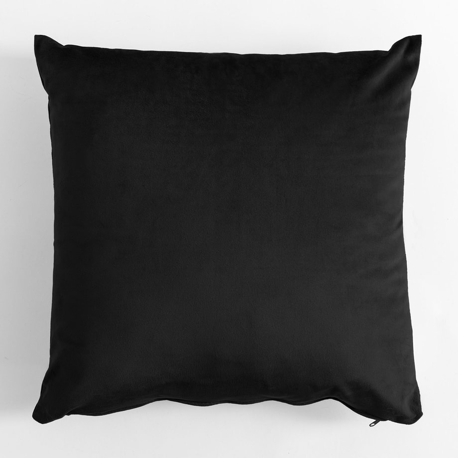 Poduszka dekoracyjna  welurowa czarna VELVIO 45x45 cm - 1