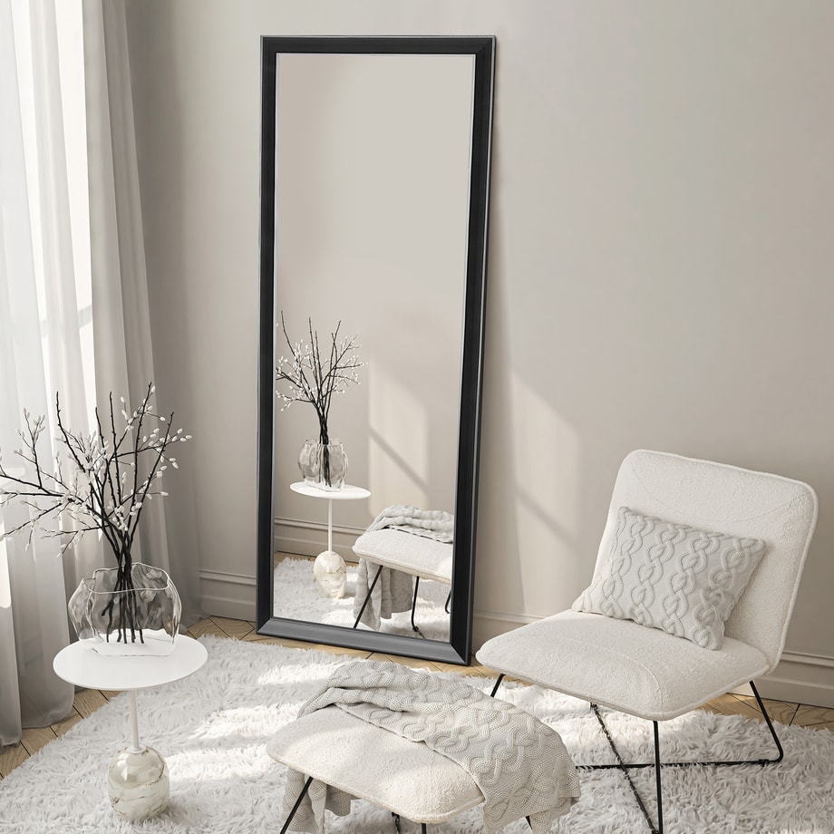 Lustro 60x170 cm w czarnej ramie ALPI - zdjęcie 1