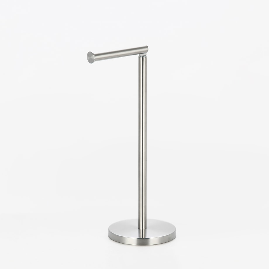 Stojak na papier toaletowy srebrny 42 cm - 1