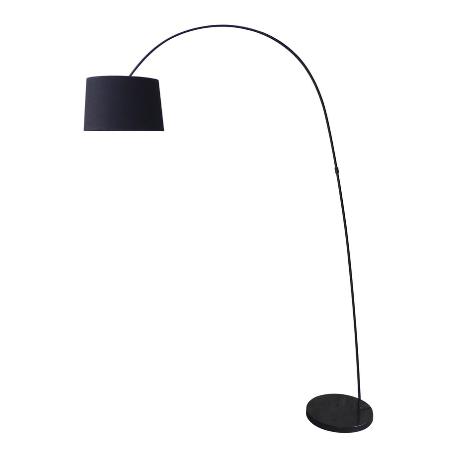 Lampa podłogowa łukowa do salonu czarna COSTANZA - 1