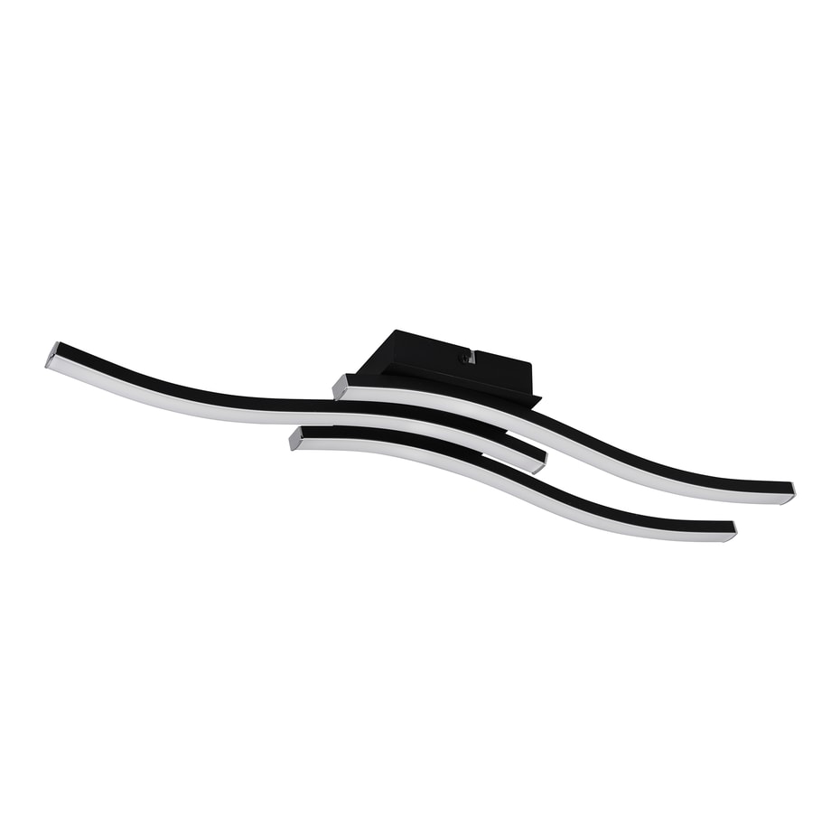 Lampa sufitowa czarna LED ROUTE fale - 1