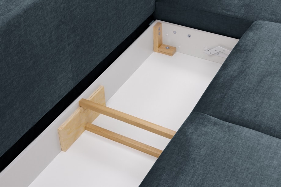 Narożnik rozkładany szaroniebieski HARISON prawy - 9