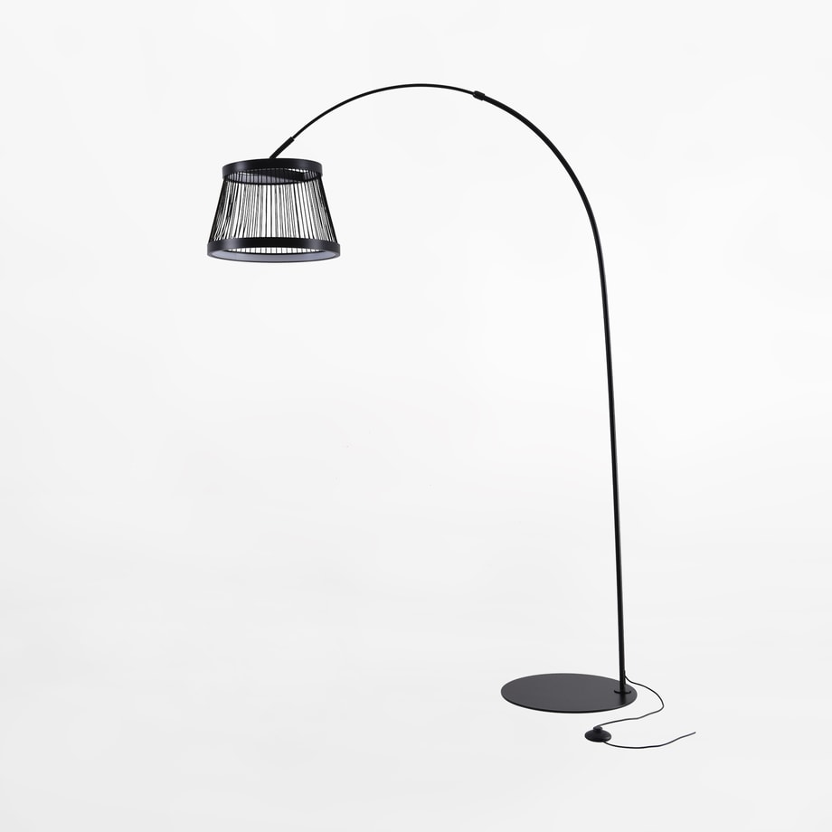 Lampa podłogowa LED czarna BALU z pilotem - 1