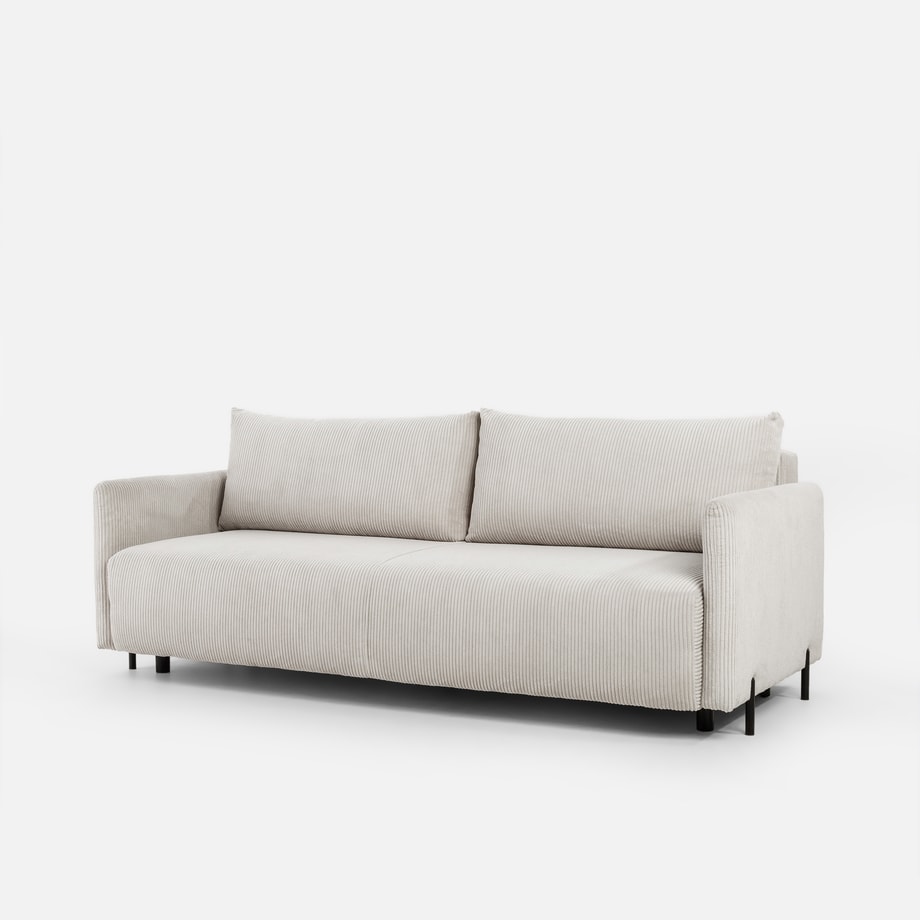 Sofa sztruksowa jasnobeżowa SORRENTO NEW - 2