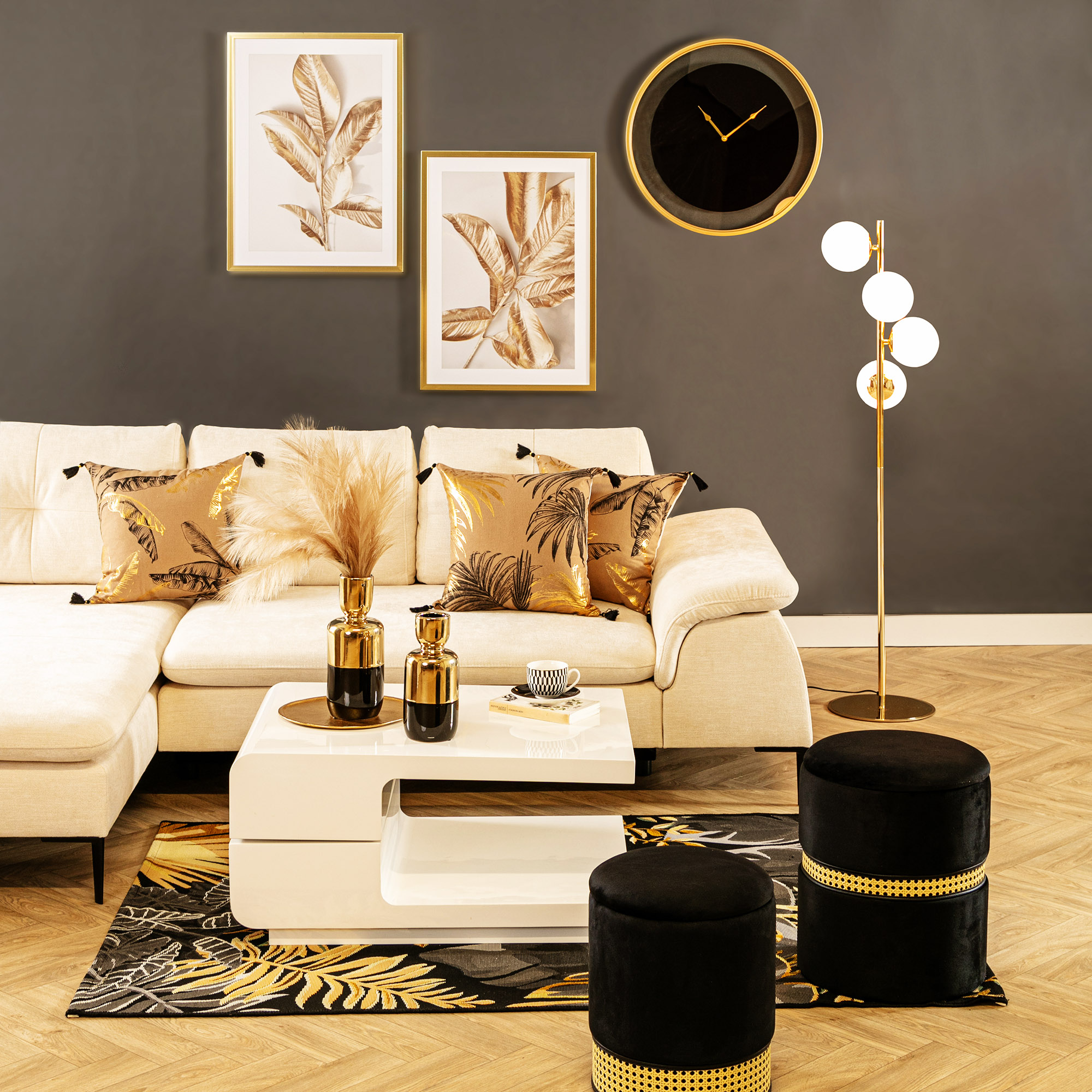 Lampa Podłogowa Kule Złota Mefisto