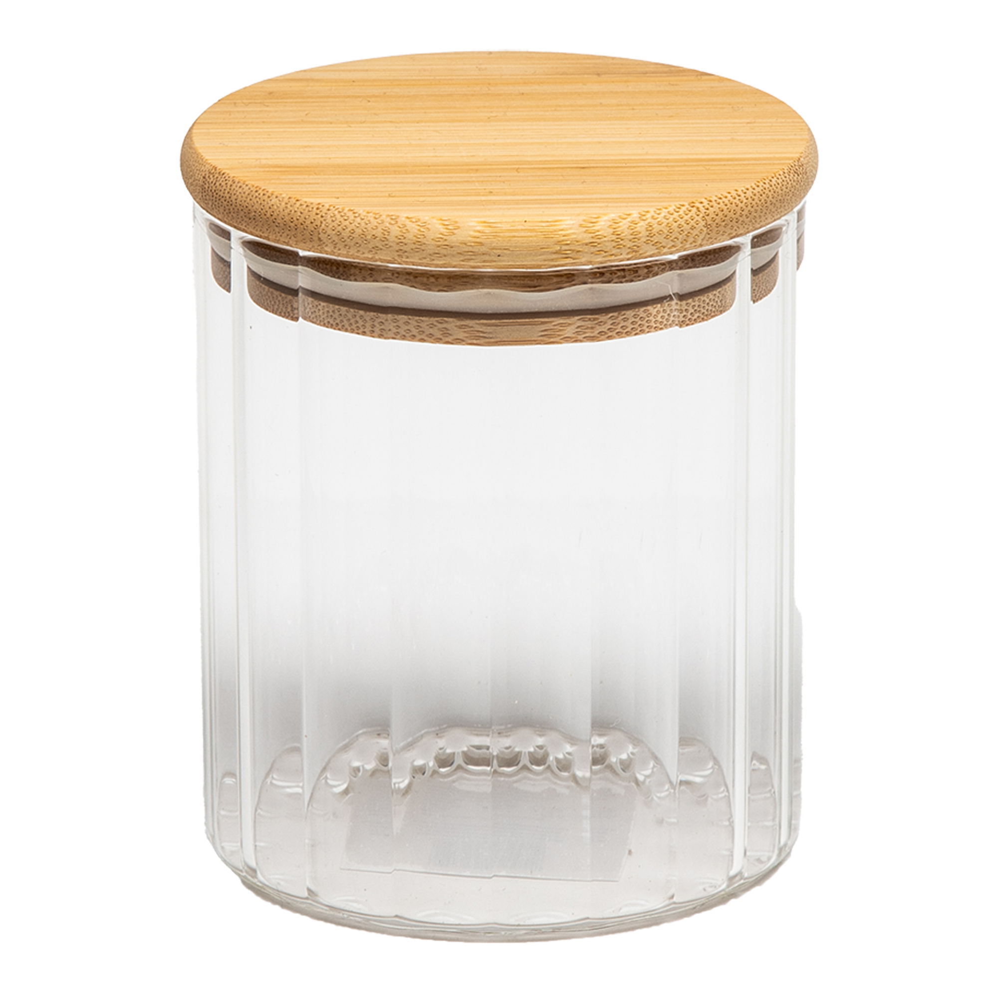 Pojemnik Szklany z Bambusową Pokrywką 430 ml