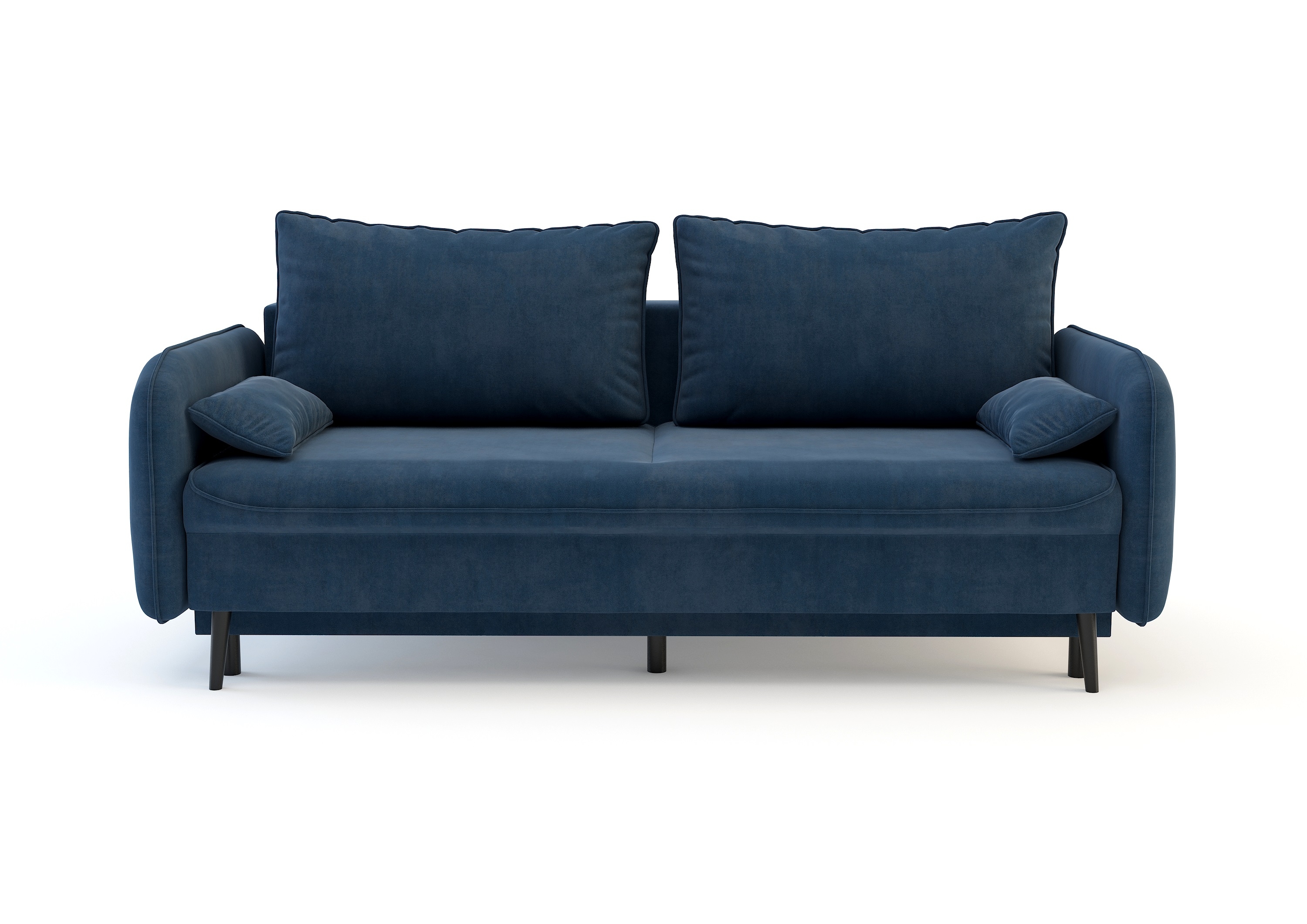 Sofa granatowa VAMOS nóżki czarne