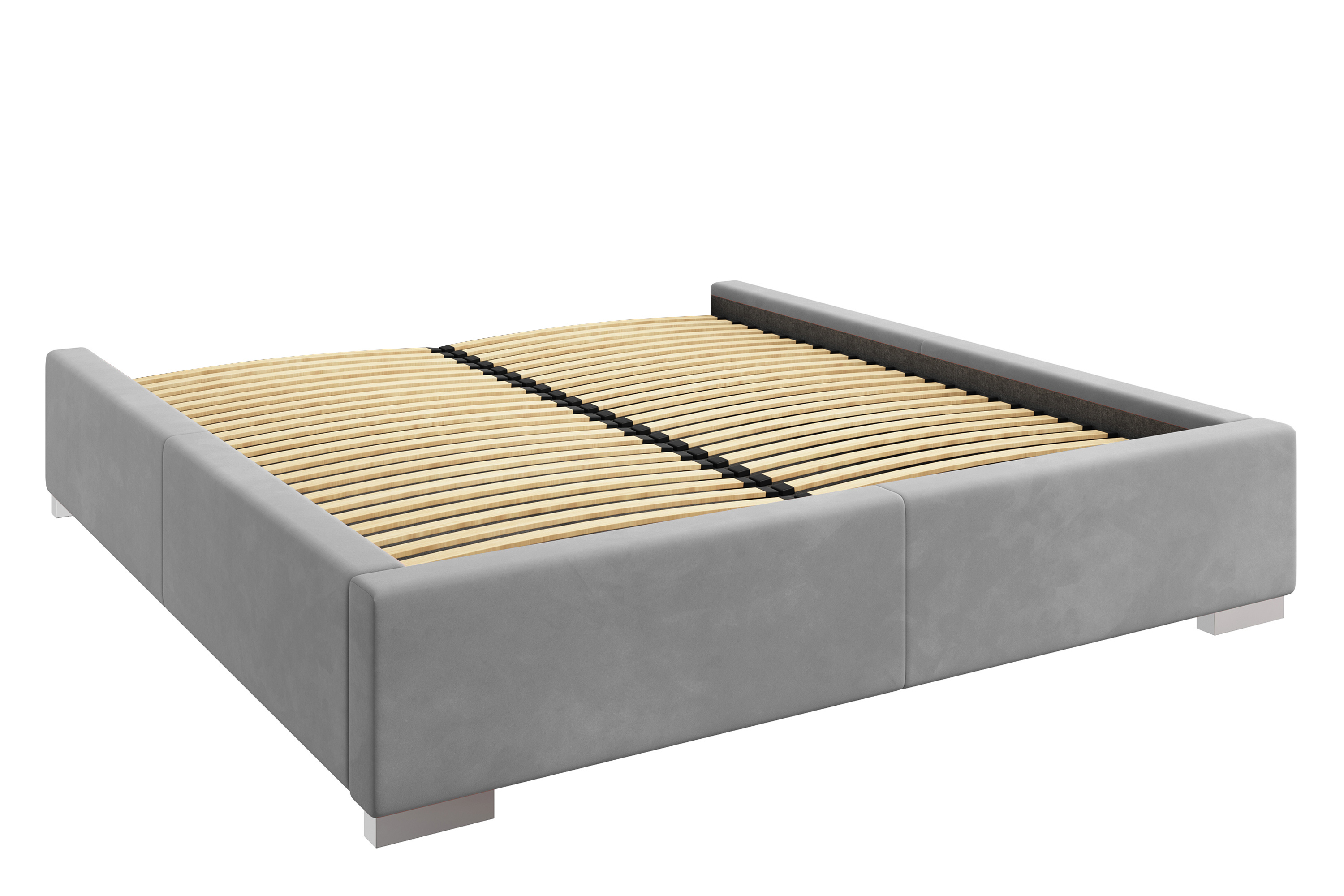 Rama Łóżka ze Stelażem Fibi Full GR. 11 180x200, Platynowy