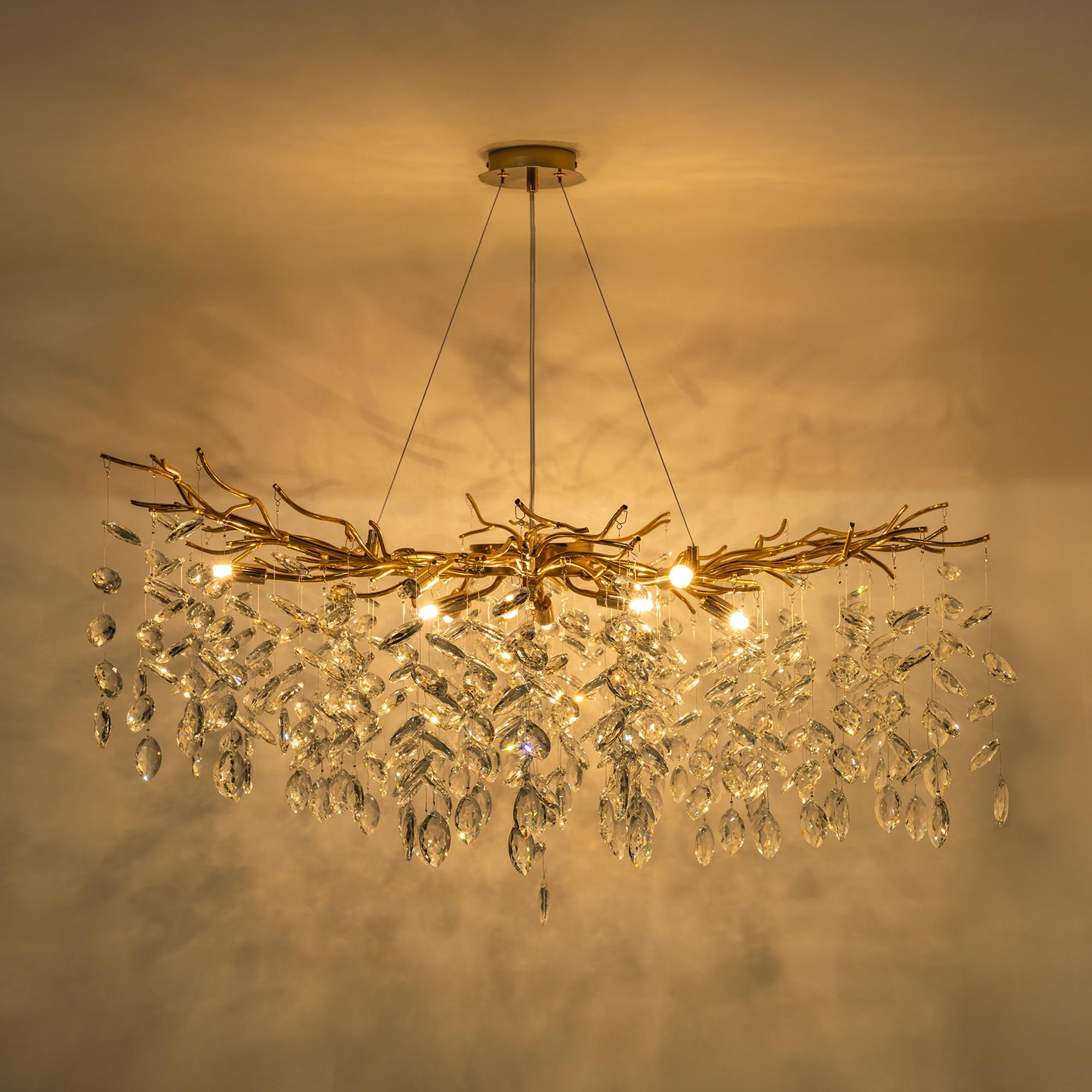 アイケア Cindy Lampa wisząca glamour złota CINDY fi100 cm - Agata