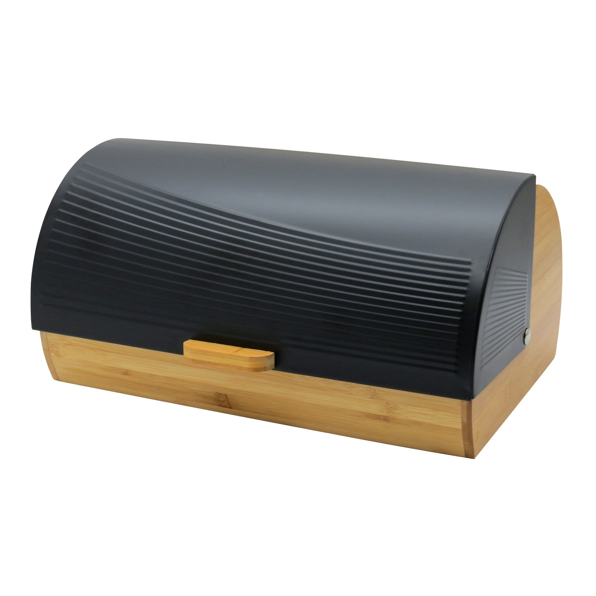 Chlebak Bambusowy z Czarną Pokrywą