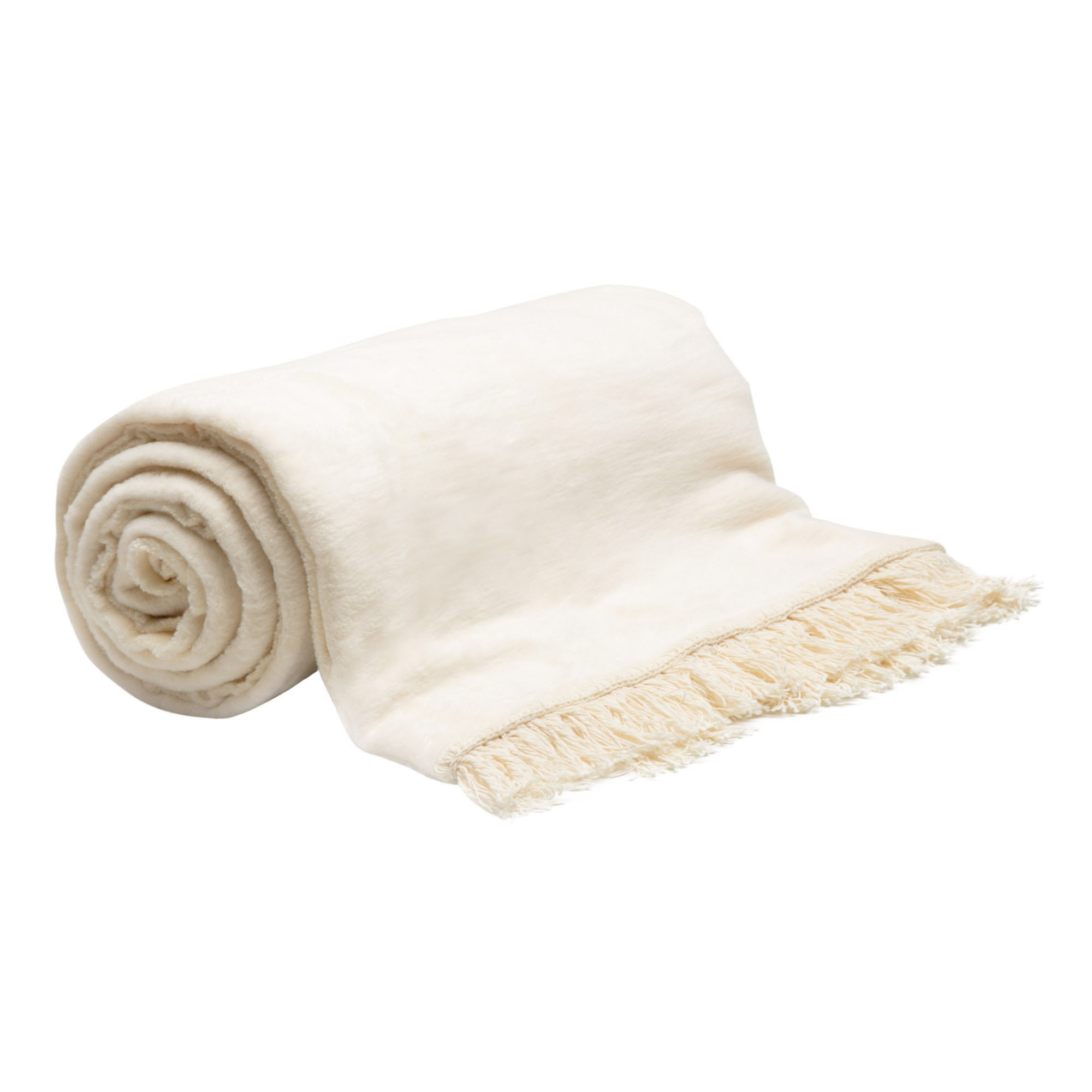 Koc Bawełniano-akrylowy Ecru 150x200 cm