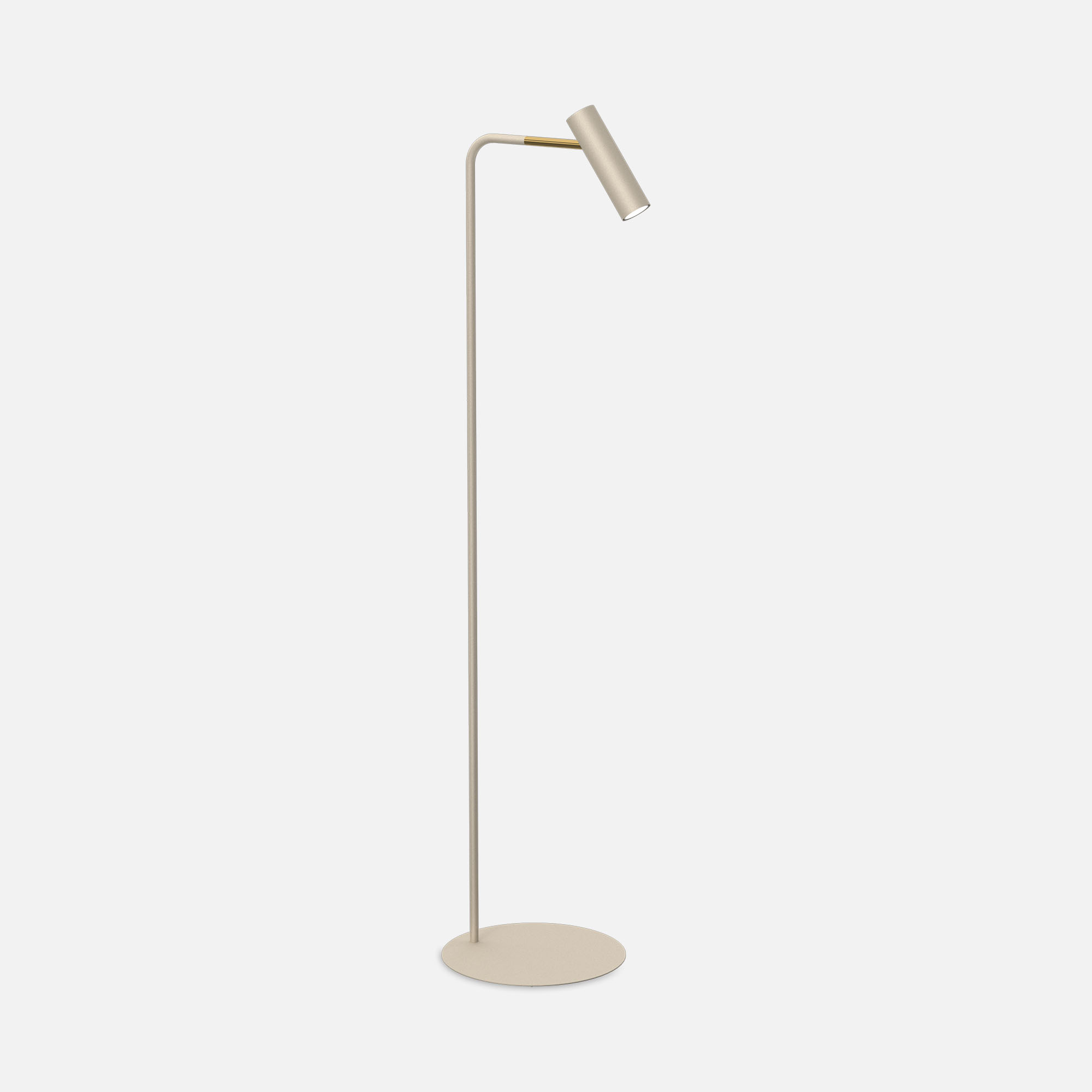 Lampa podłogowa reflektor beżowo-złota AXION