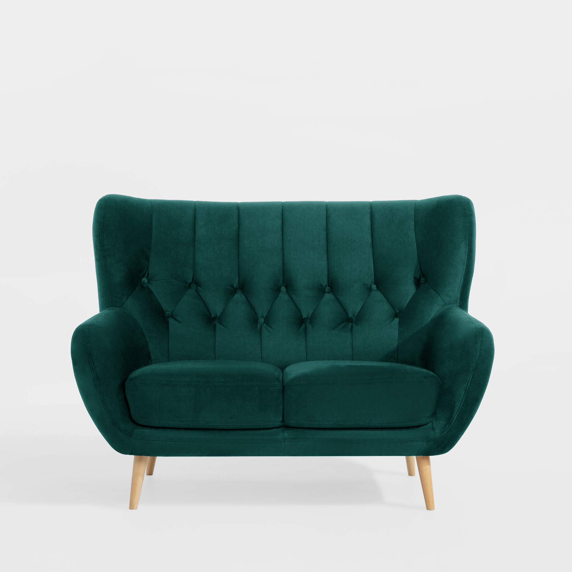 Sofa 2-osobowa Ciemnozielona Kelso