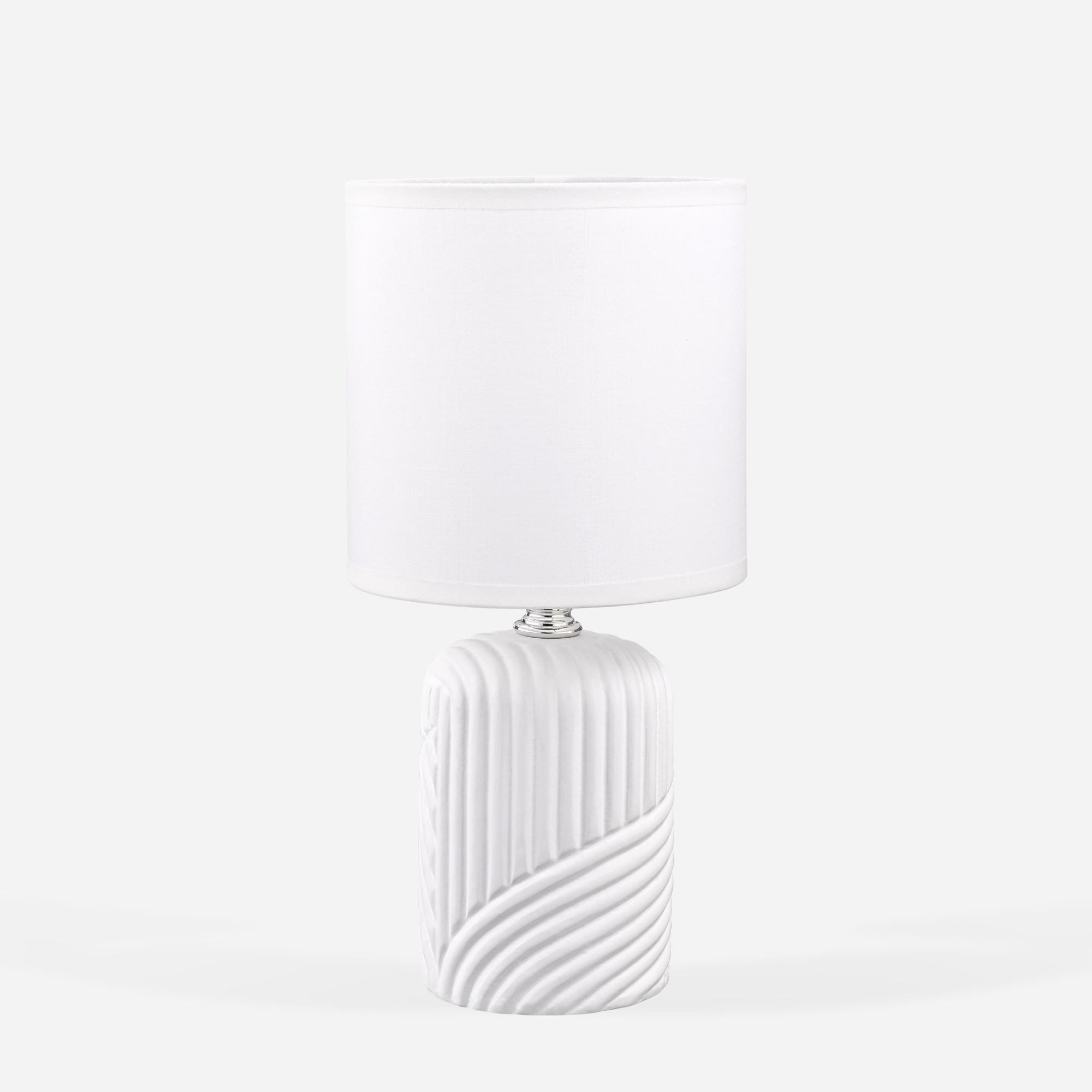 Lampa stołowa biała abażur 27,5 cm