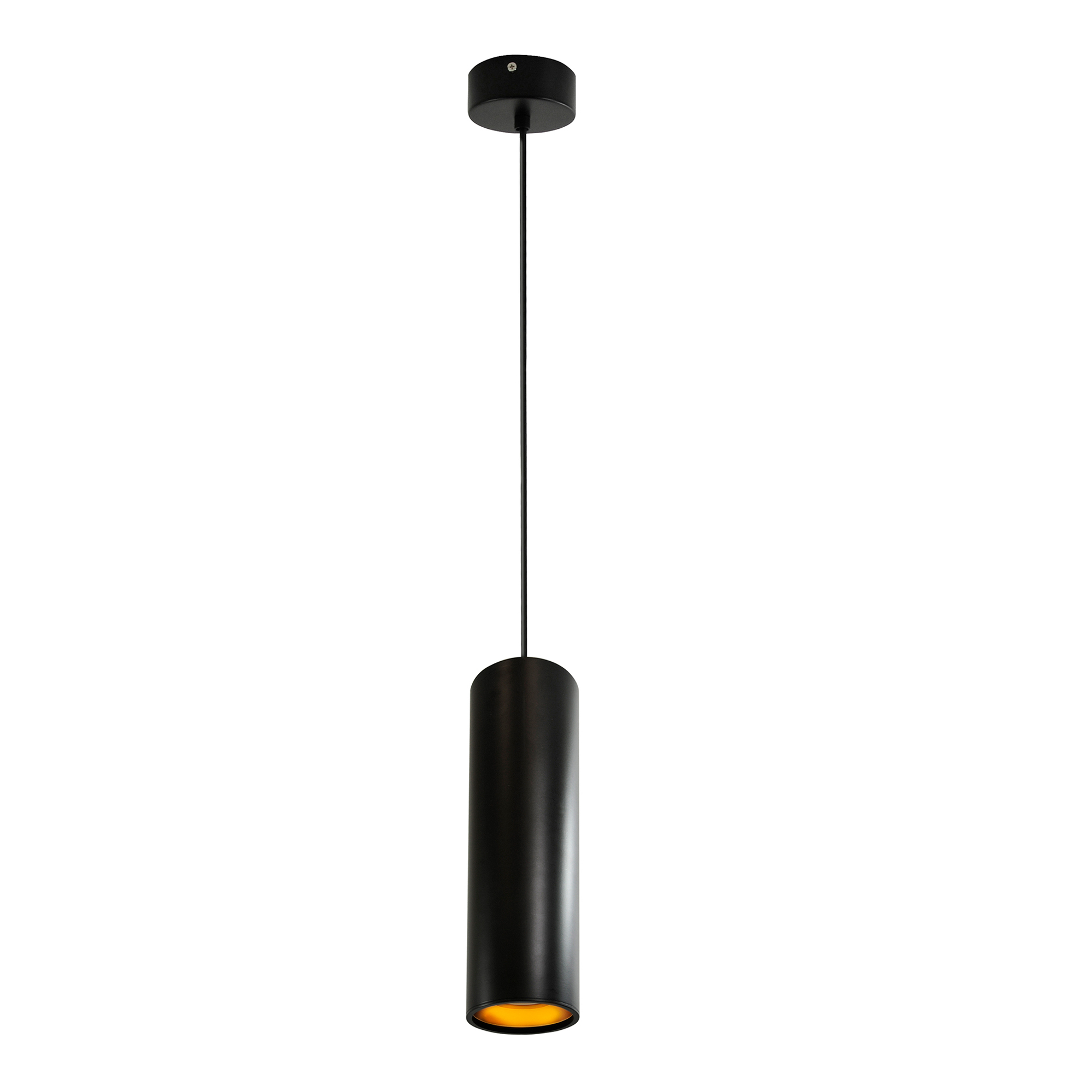 Lampa Wisząca Tuba Czarno-złota Lati I