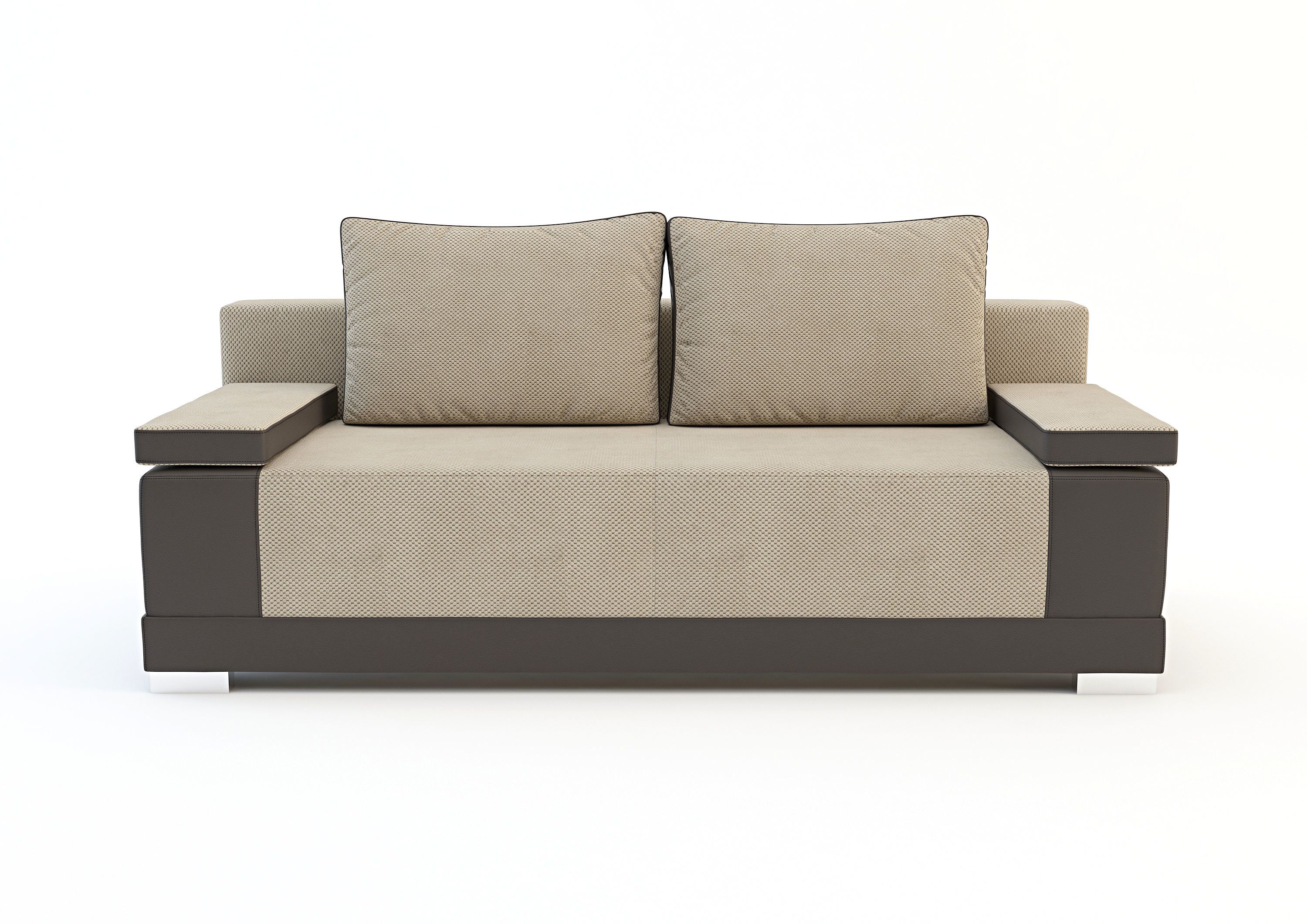 Sofa z Ekoskórą Beżowa Rimini
