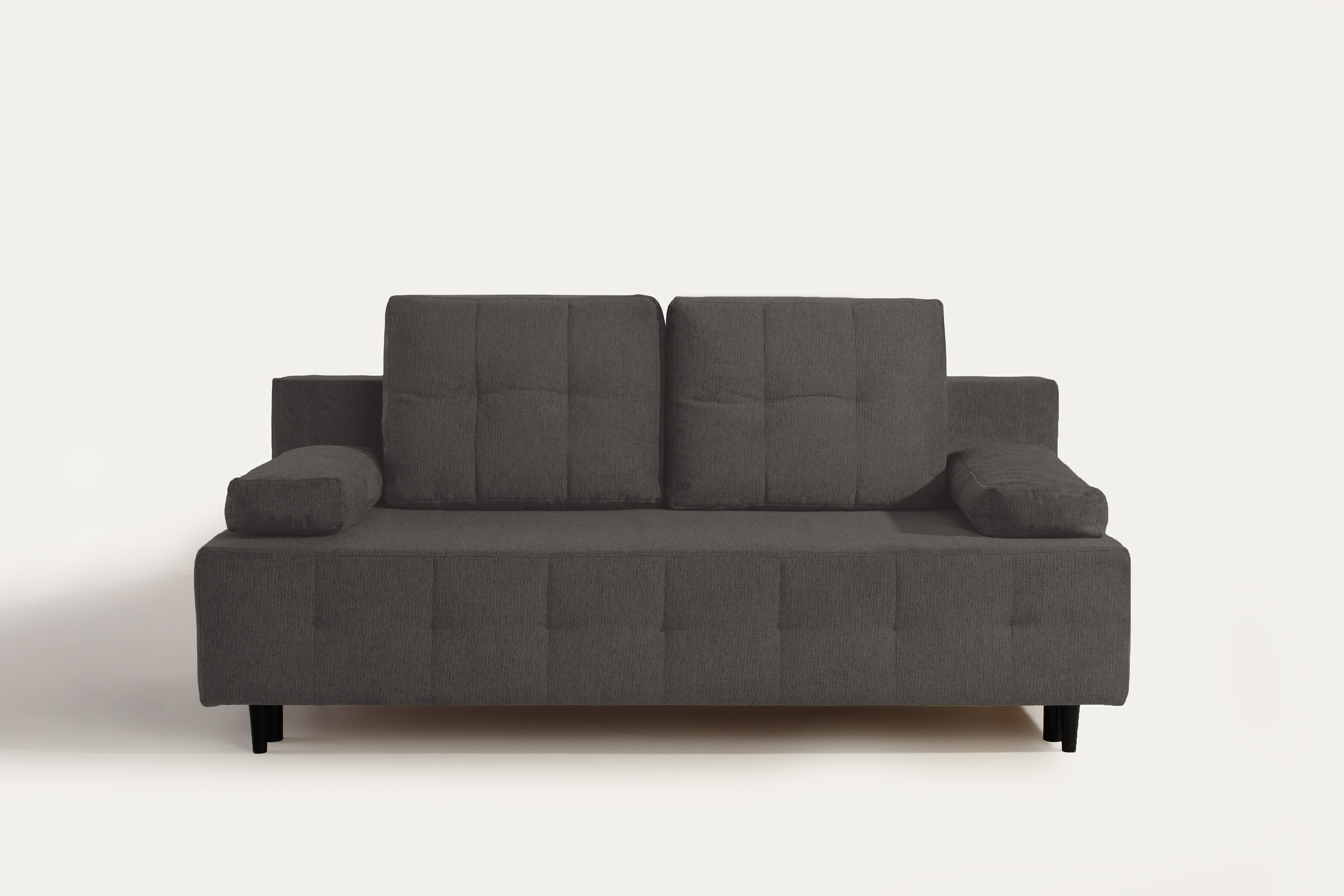 Sofa Rozkładana 3-osobowa Ciemnoszara Ariel
