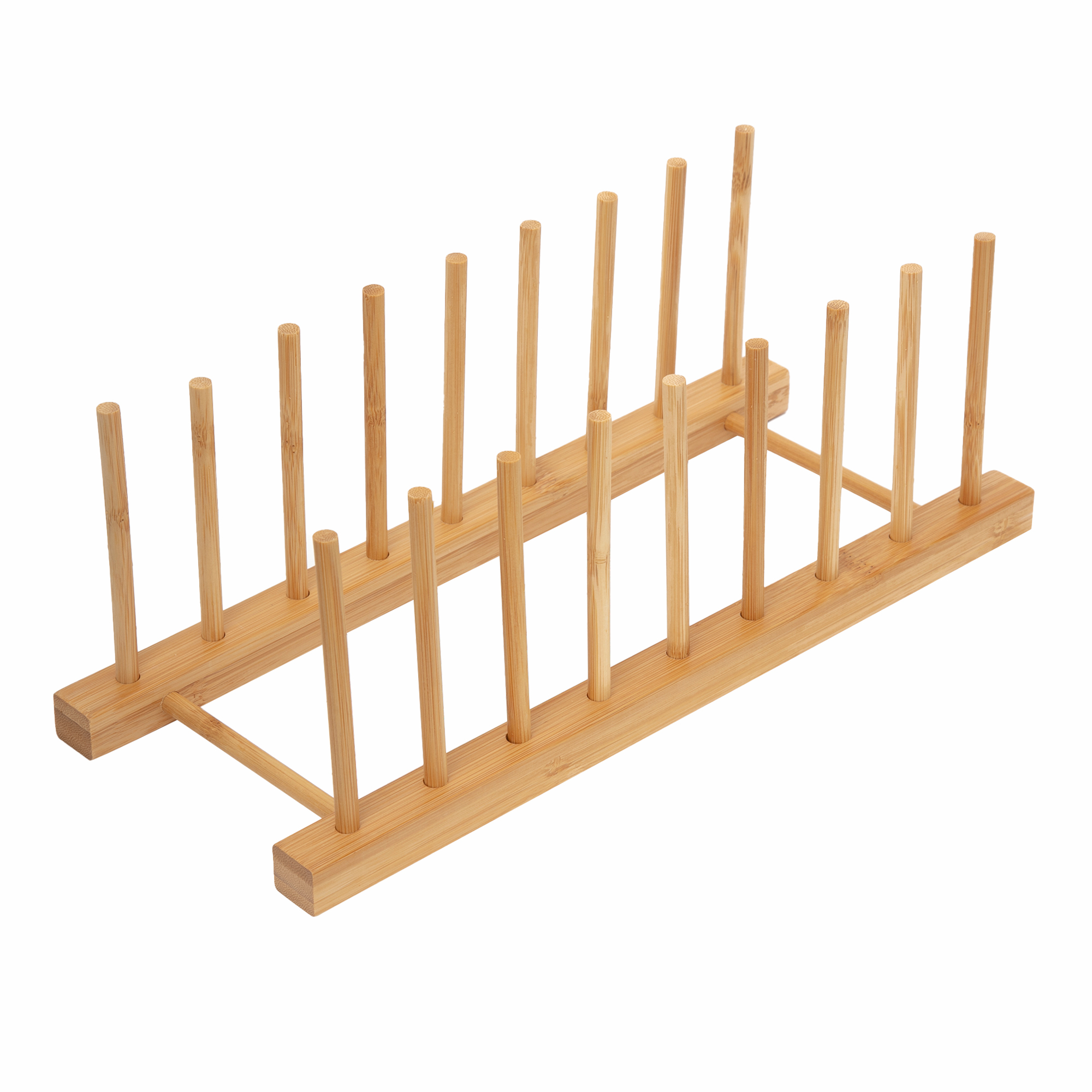 Organizer Stojak Bambusowy na Talerze i Pokrywki 34x12 cm