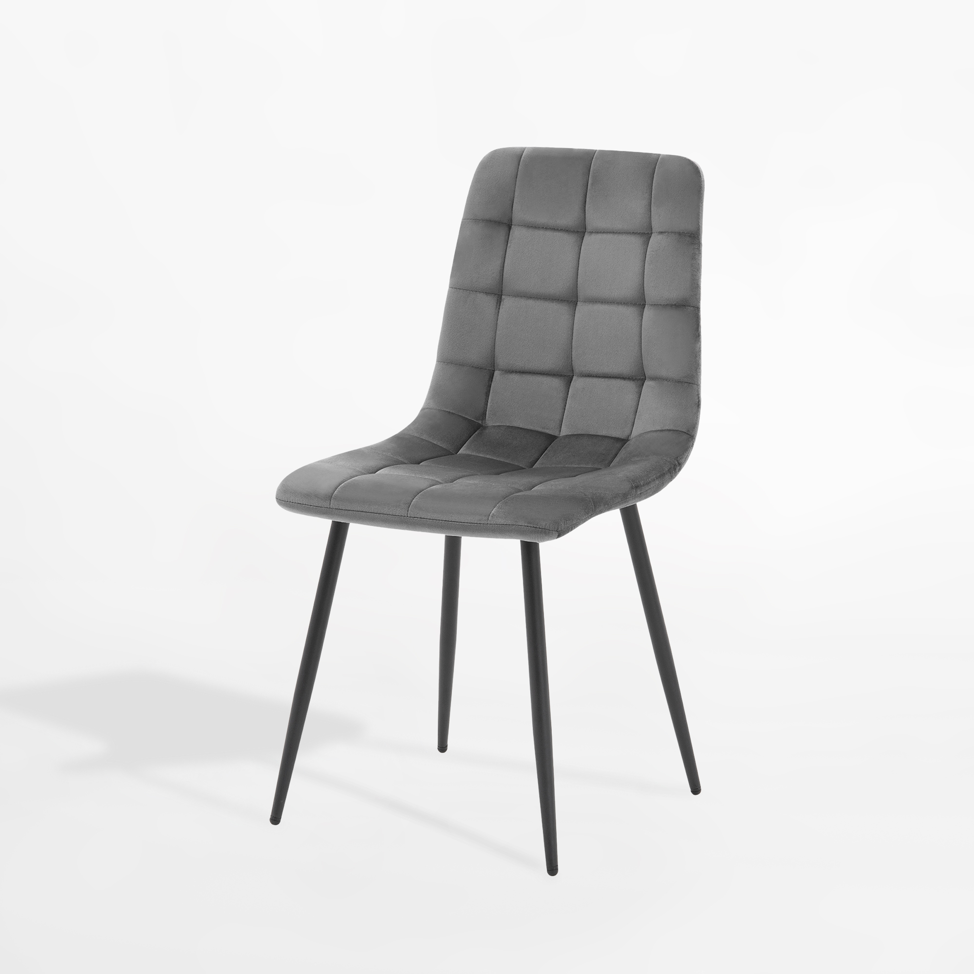 Krzesło Welurowe Szare Abada