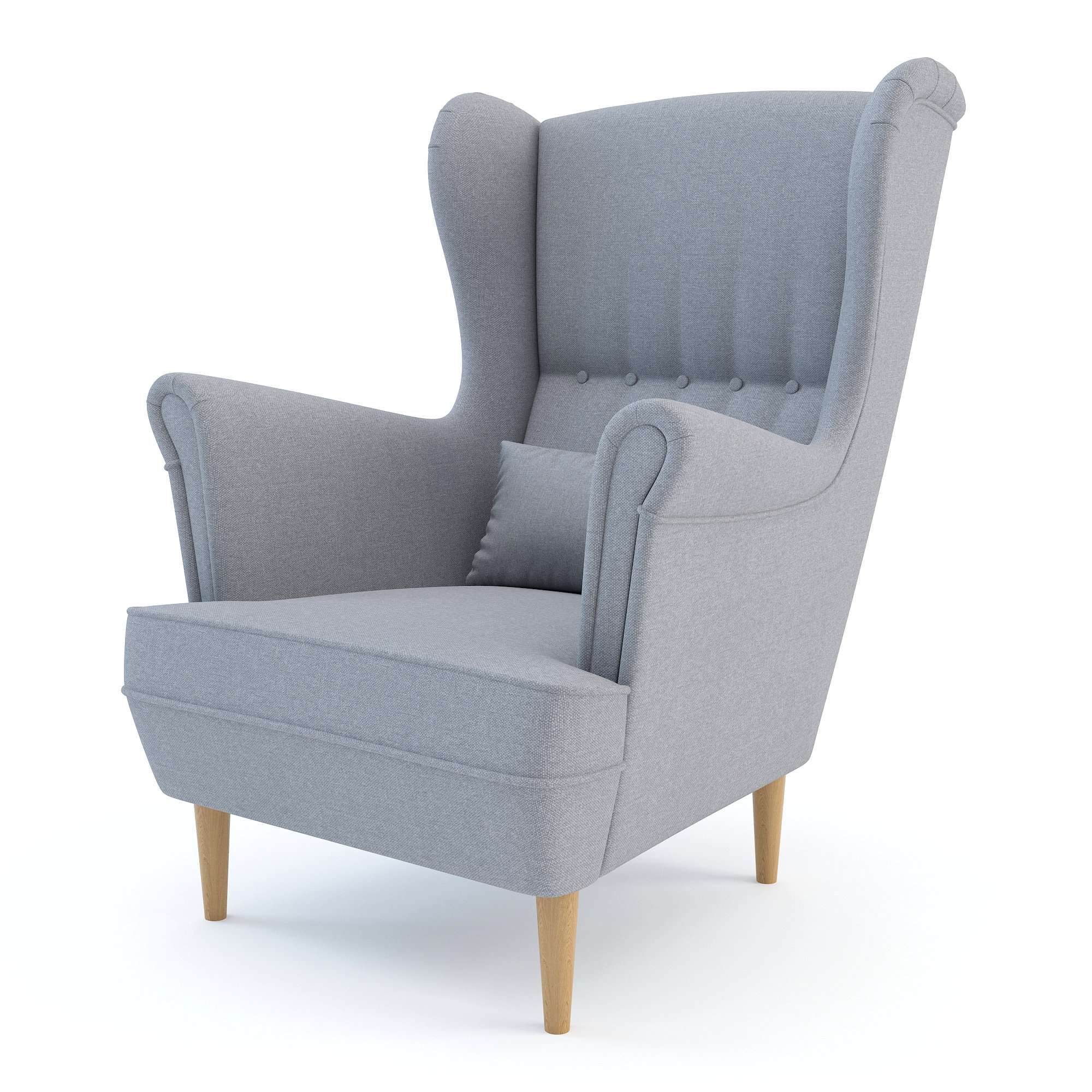 Fotel Uszak Jasnoszary Venus