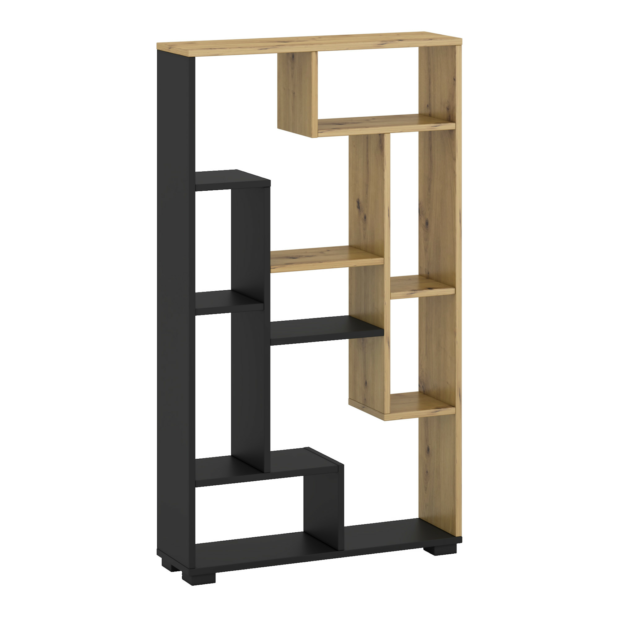 Regał Uniwersum Dąb Artisan/czarny