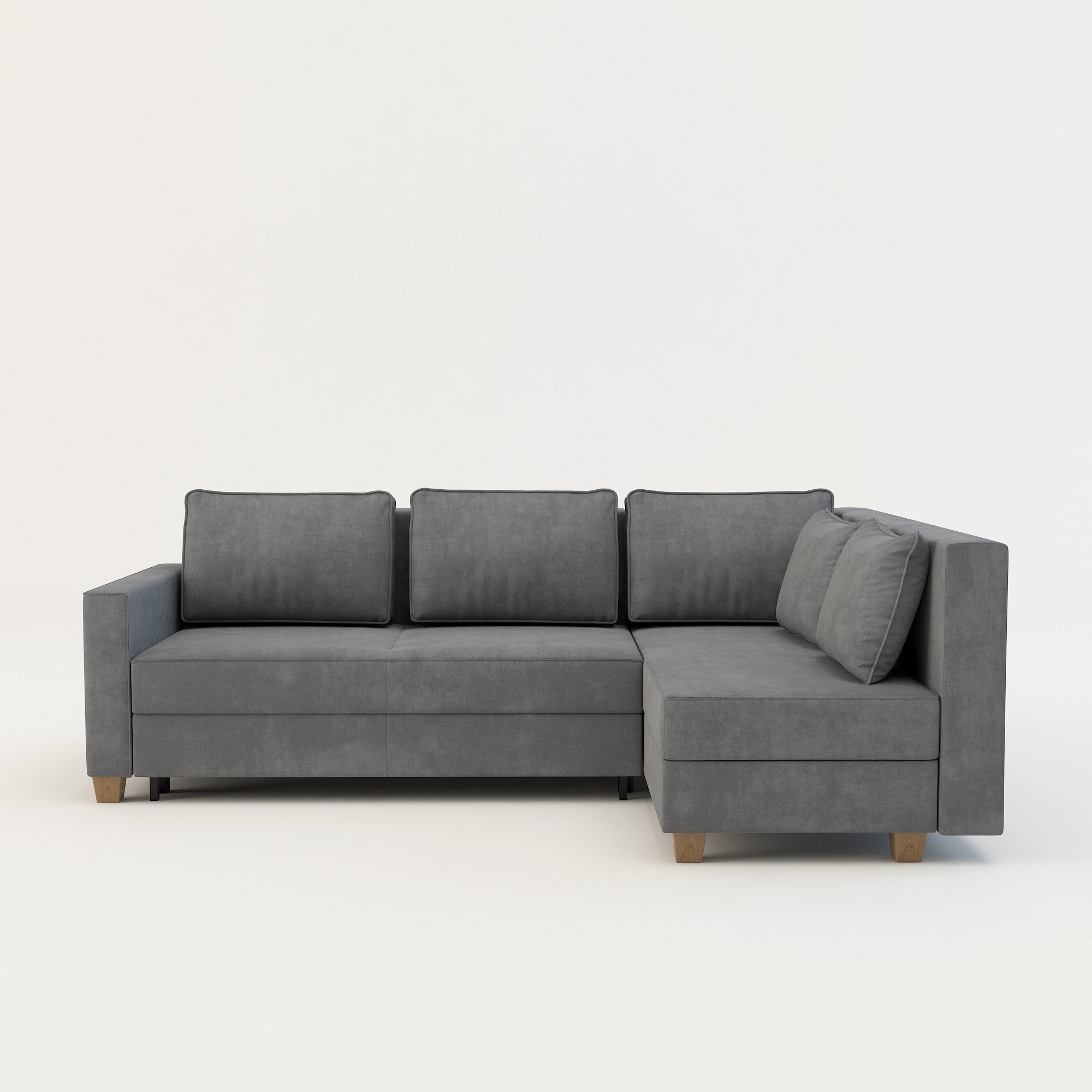 Narożnik Rozkładany Jasnoszary Spello Prawy