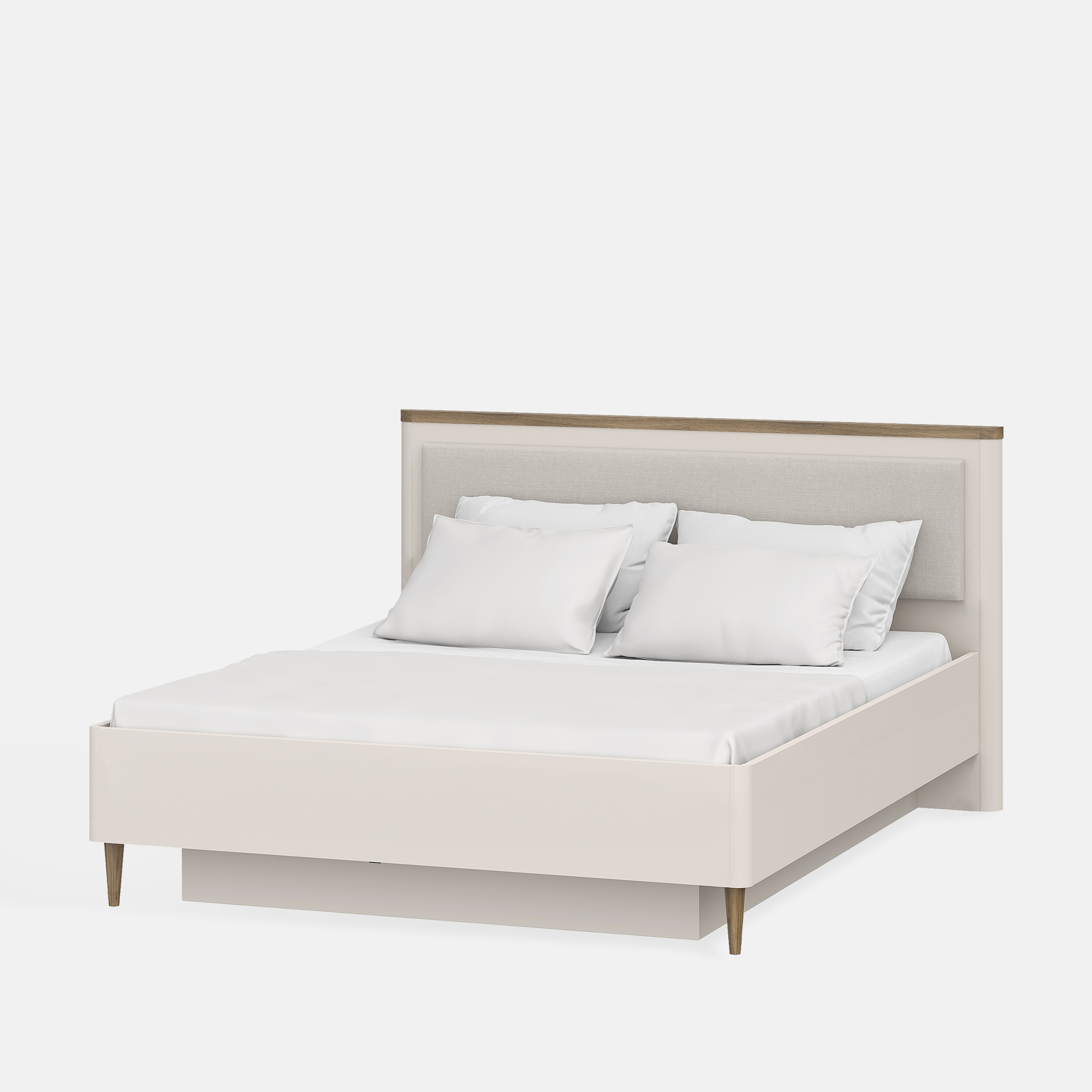 Łóżko z tapicerowanym wezgłowiem i stelażem LACETTI 160x200