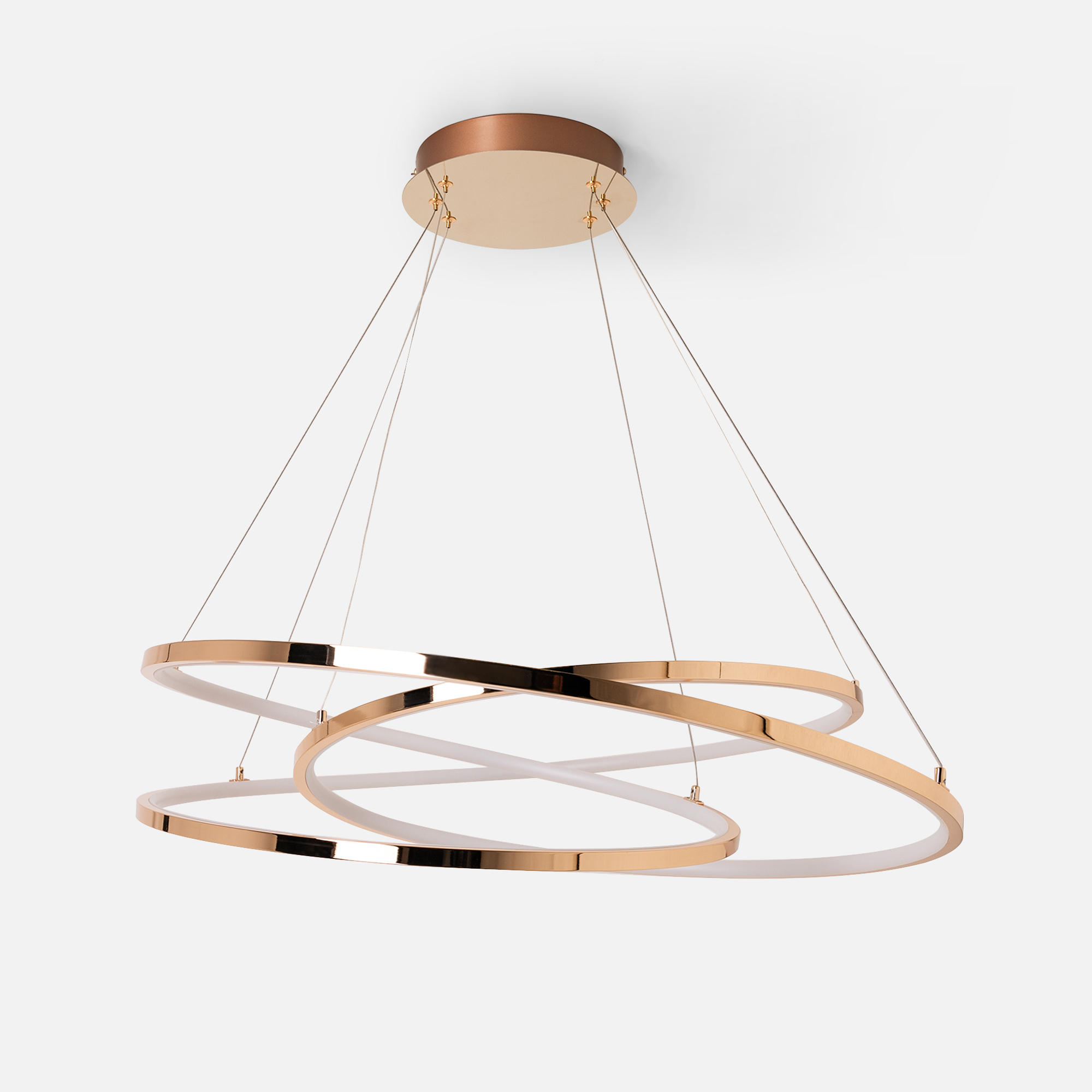 Lampa Wisząca Led Cholet Wstęga Złota