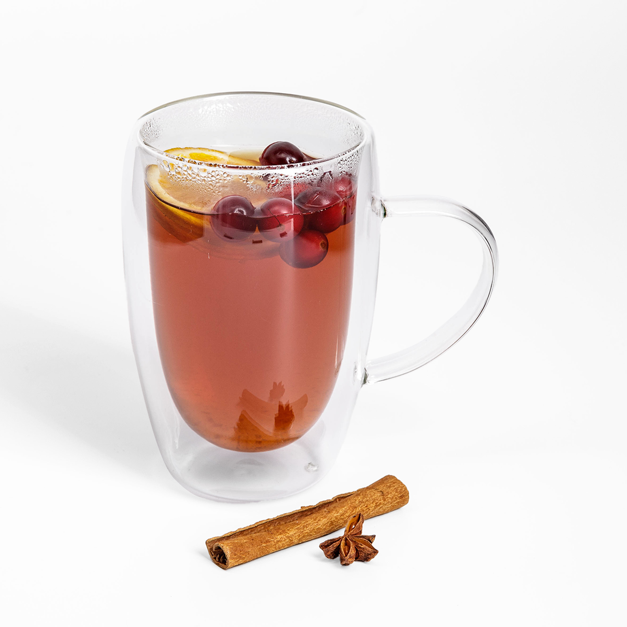 Zestaw 2 Szklanek Termicznych  z Podwójną Ścianką z Uchem 400 ml