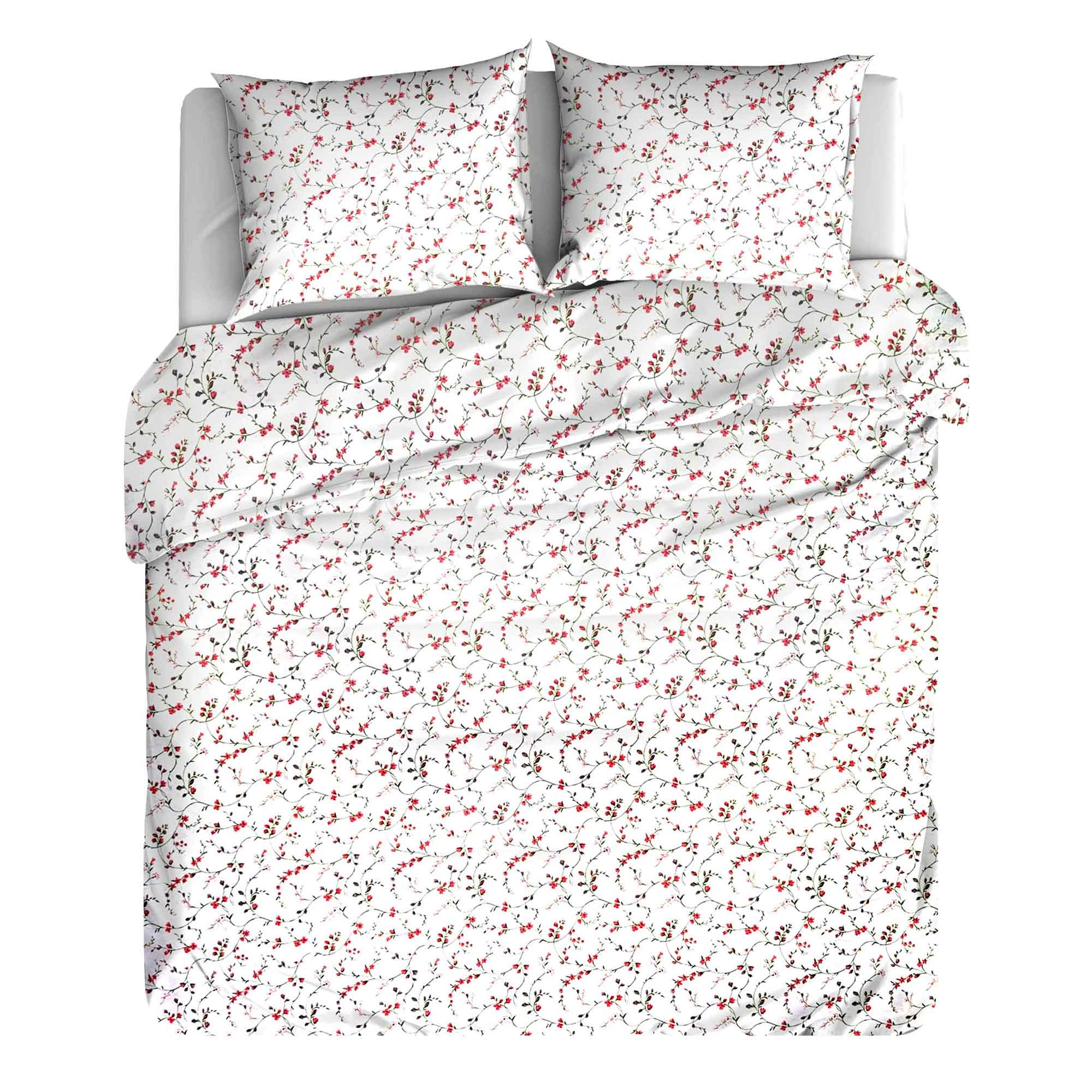 Komplet Pościeli Bawełnianej Kwiaty 160x200 cm