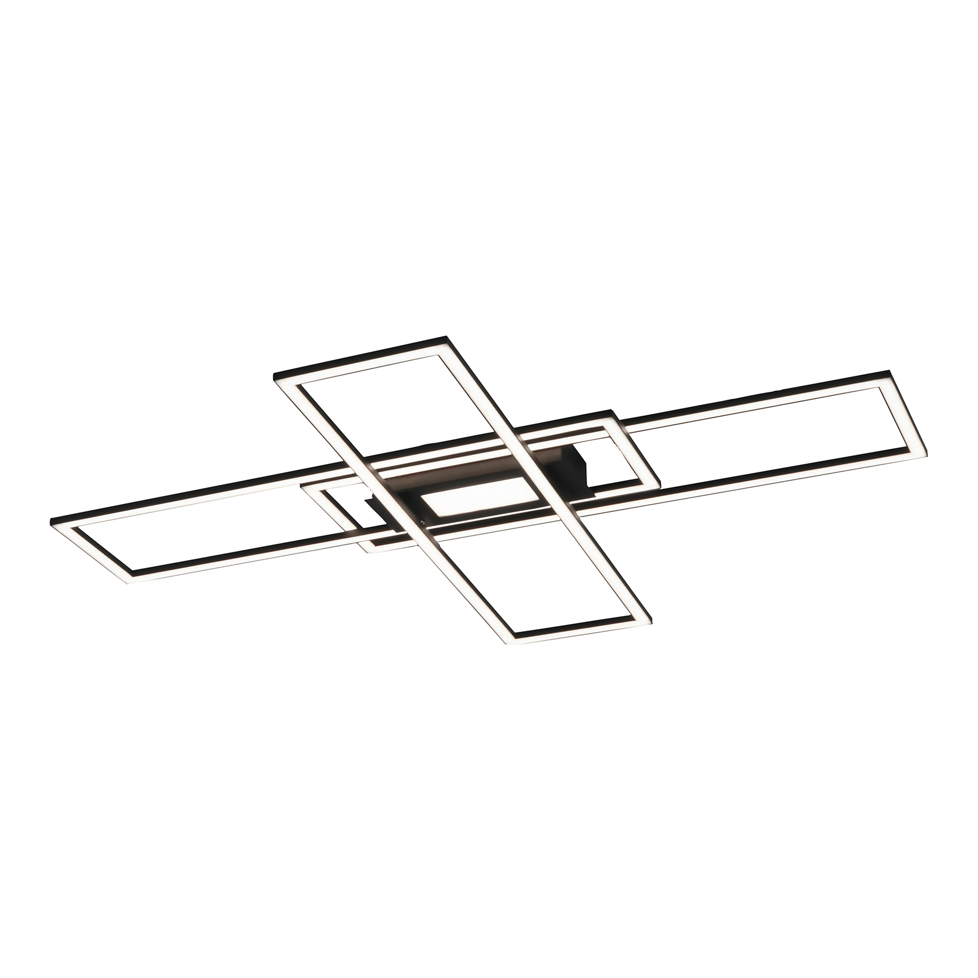 Lampa Sufitowa Led 45w Czarna Asmin z Pilotem