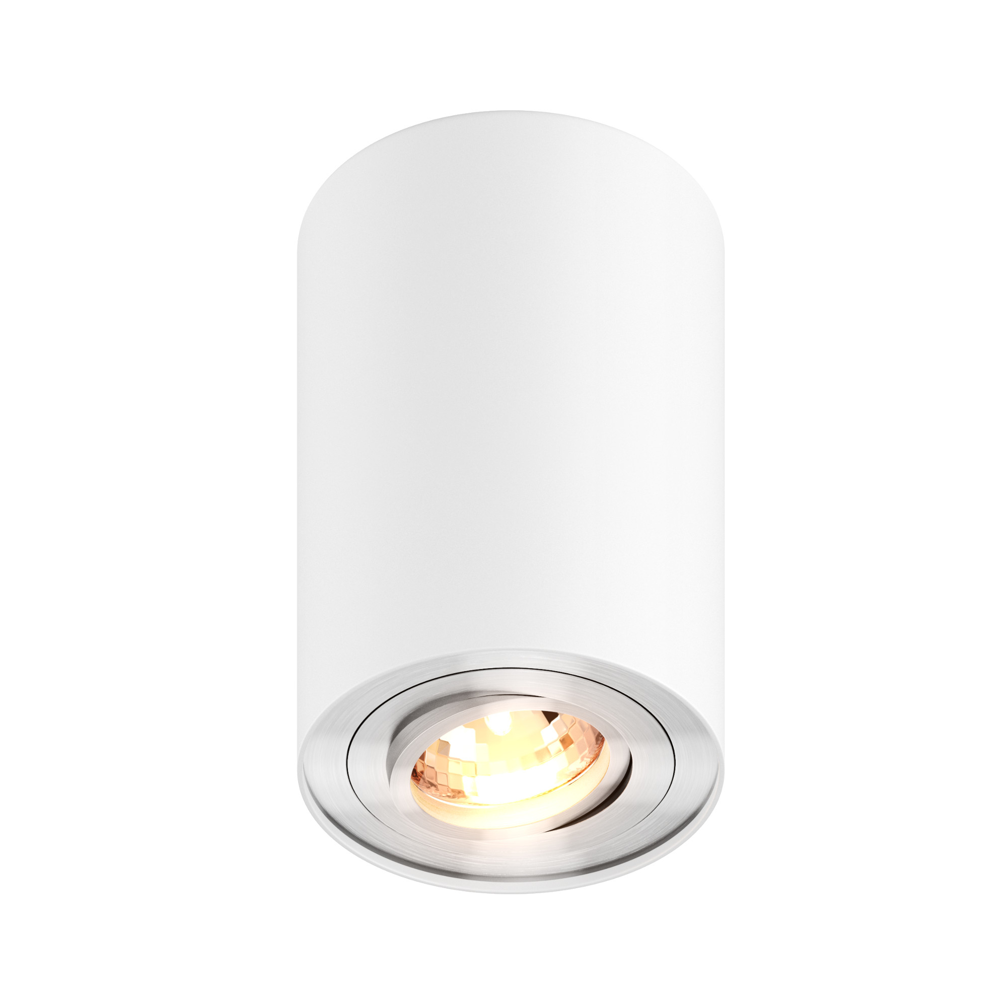 Spot Natynkowy z Regulacją Biało-srebrny Rondoo