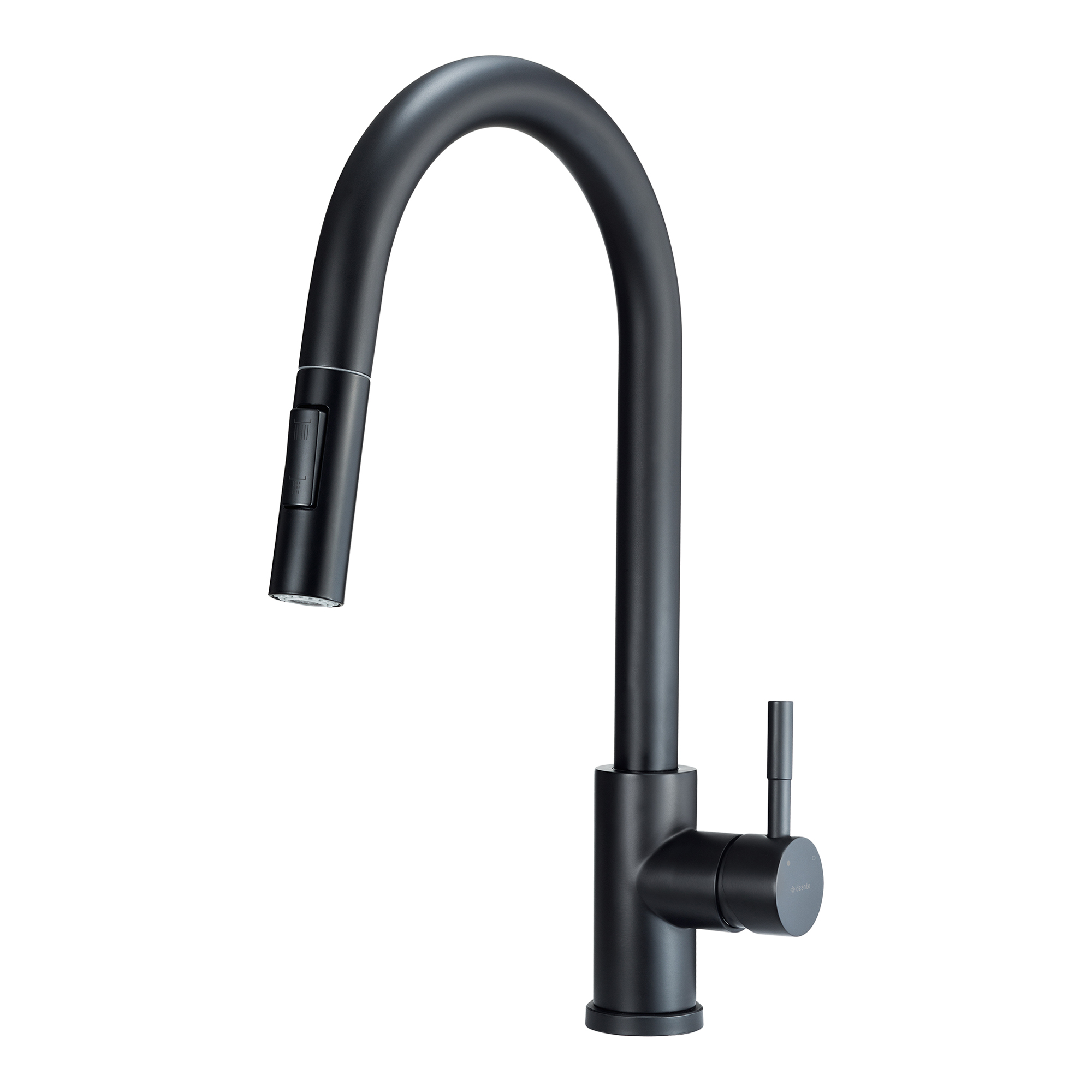 Bateria Stojąca z Wyciąganą Wylewką Czarna Lima