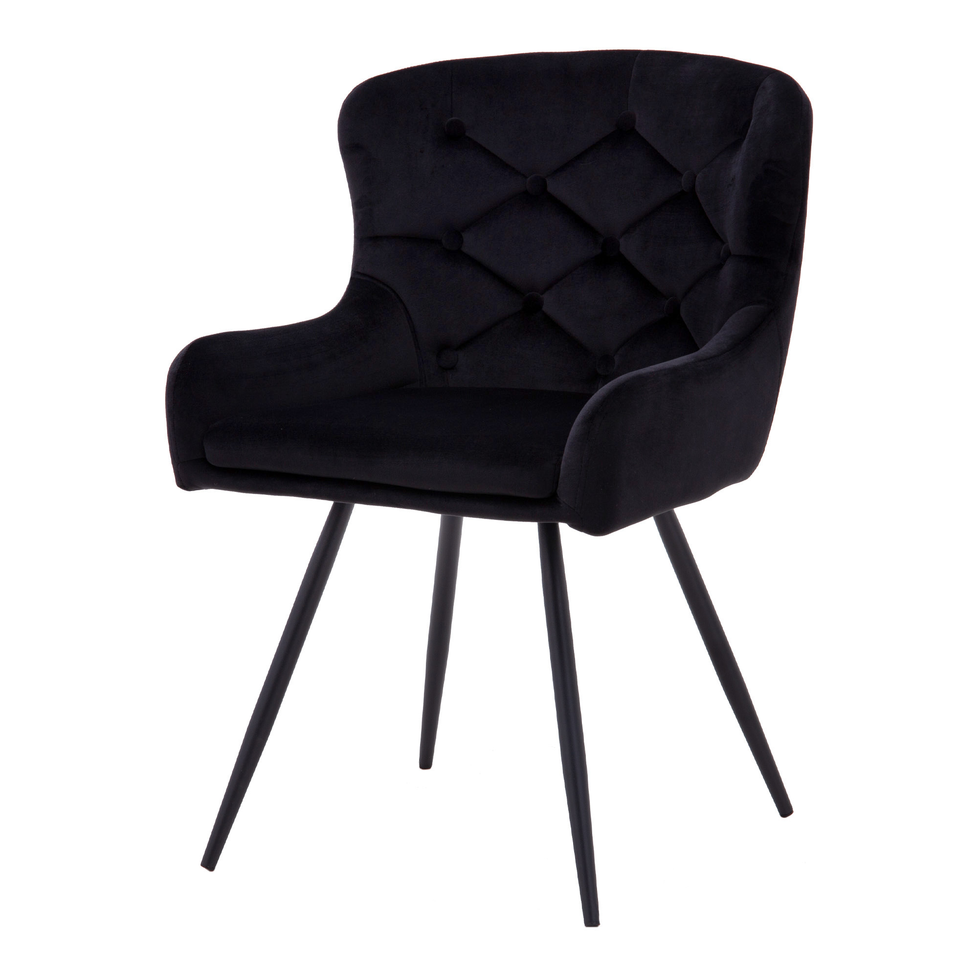 Krzesło Tapicerowane Czarne Lavel