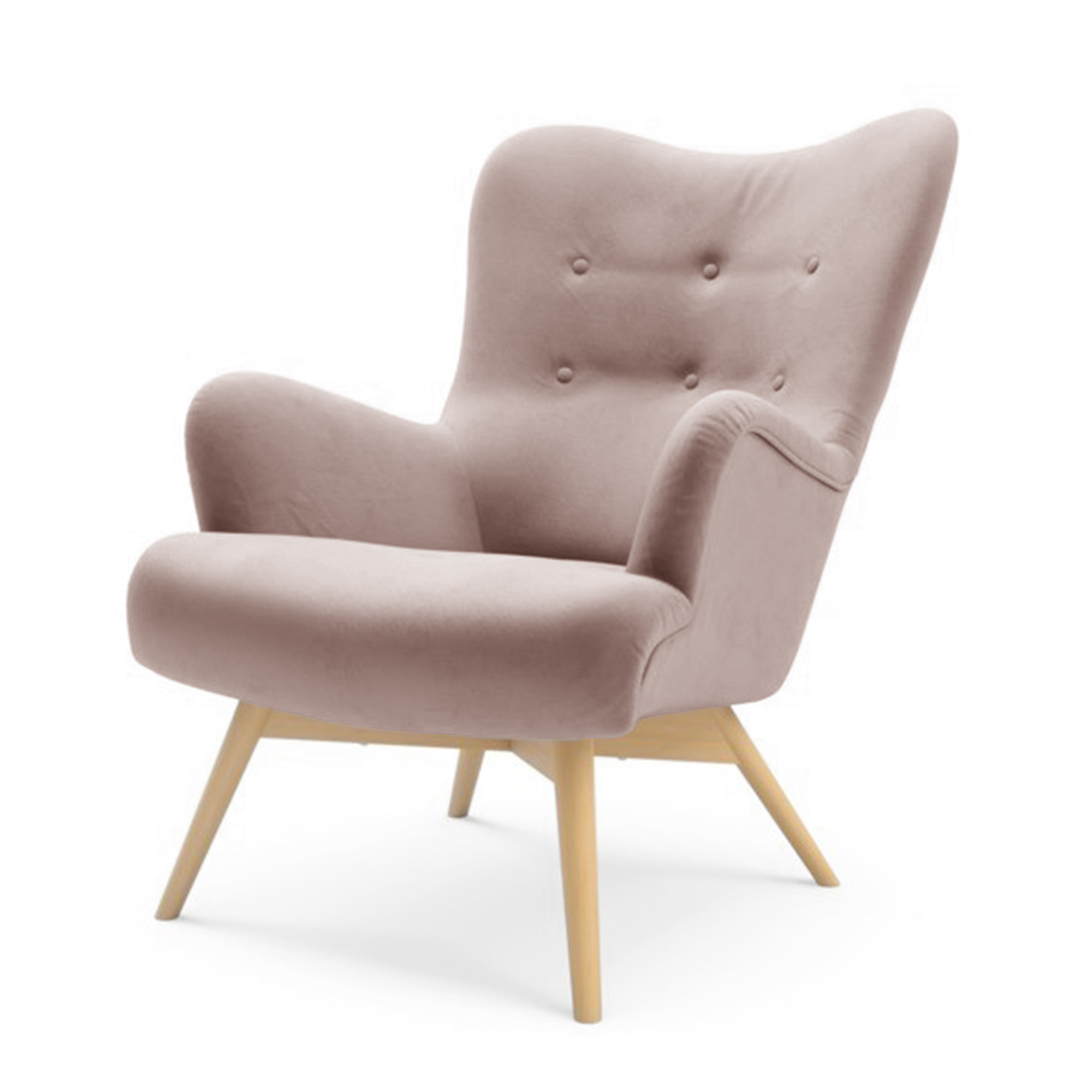 Fotel Welurowy Wrzosowy Zele