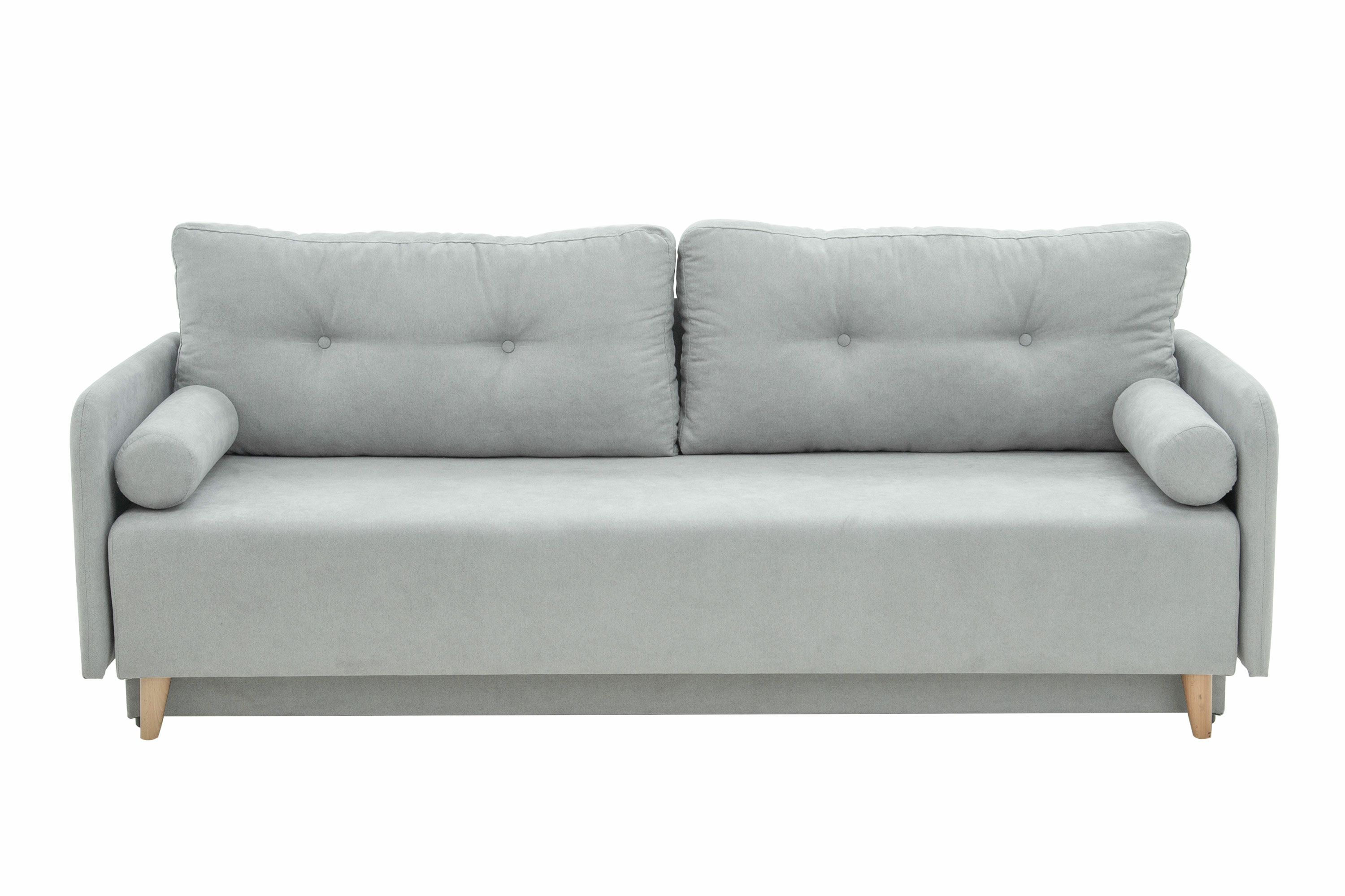Sofa Rozkładana 3-osobowa Jasnoszara Tampa