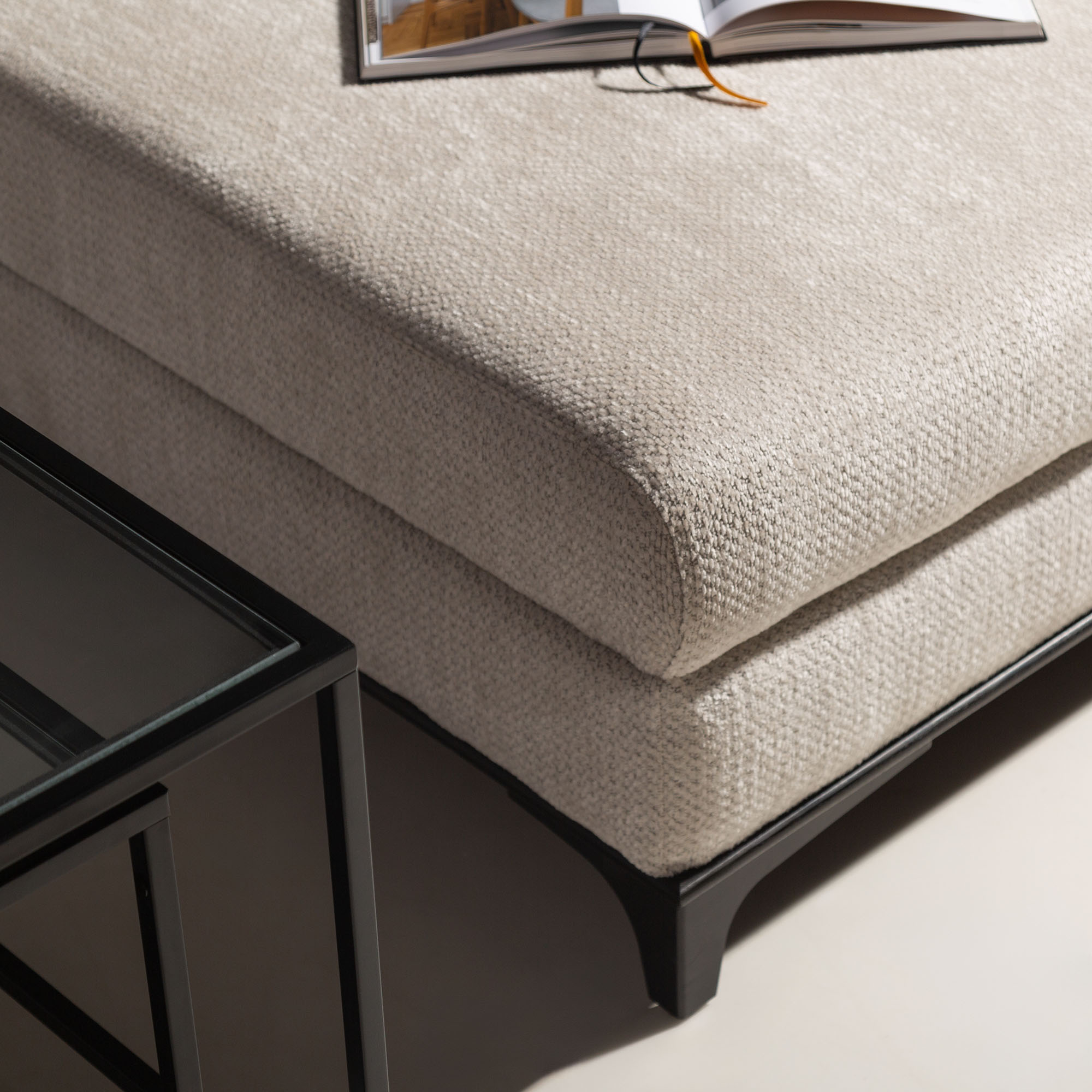 ボローニャNo. 16ナカタ Narożnik rozkładany szarobeżowy BOLOGNA lewy - Agata