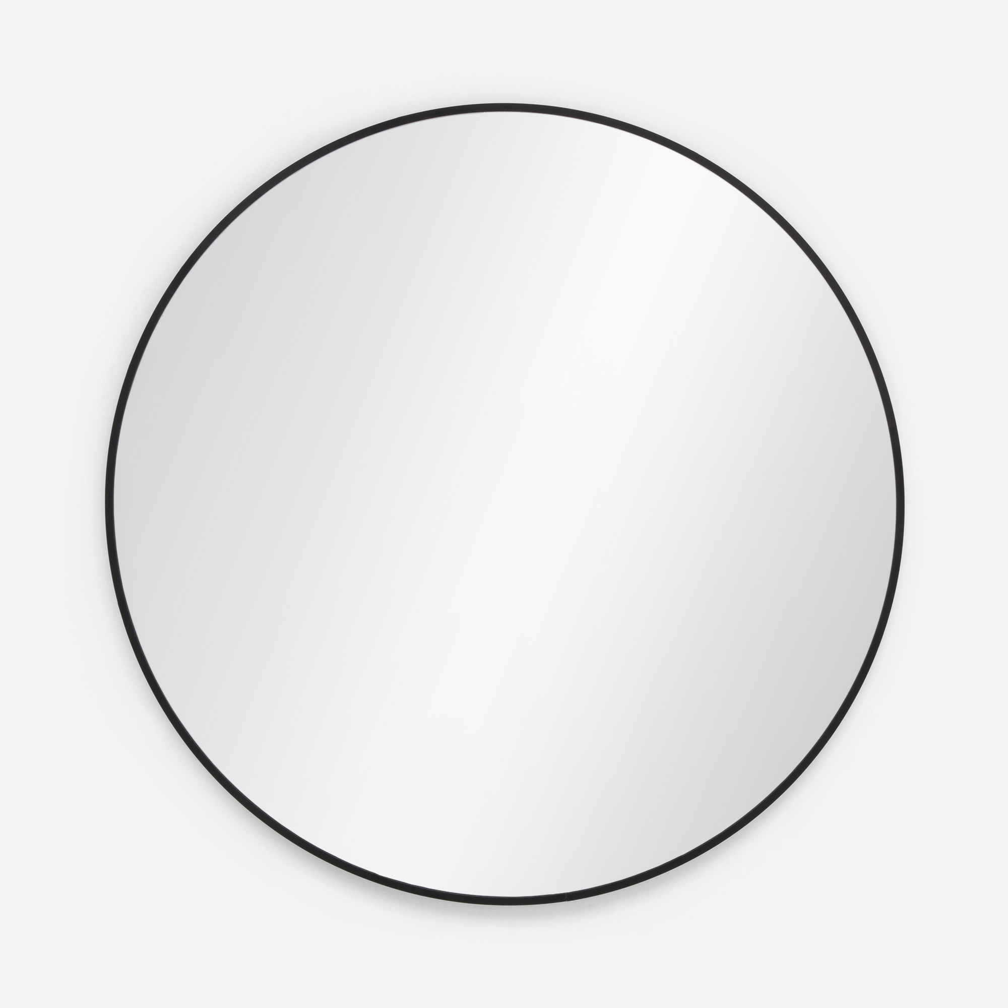 Okrągłe lustro w czarnej ramie, 80cm