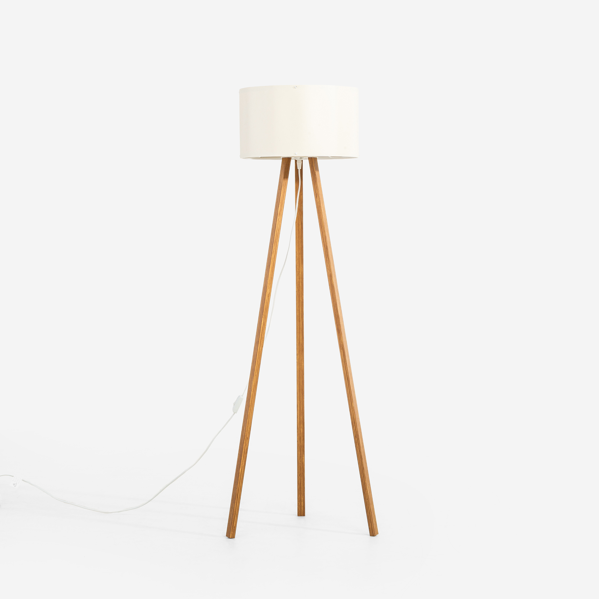 Lampa podłogowa trójnóg bambus kremowa PIKO