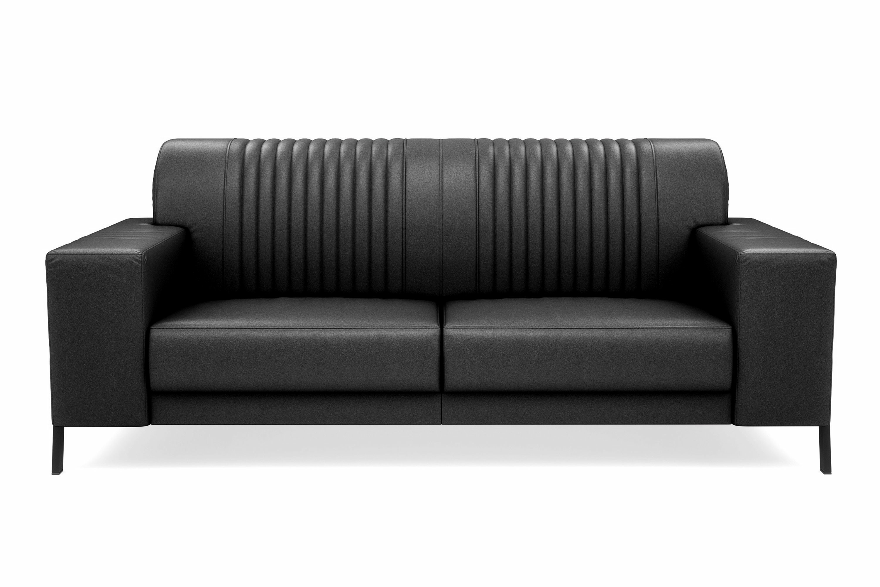 Sofa Skórzana Czarna Zenit